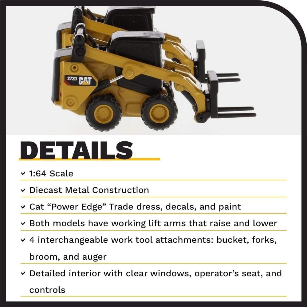 Cargadora Caterpillar 272D2 y 297D2 1:64 Diecast Masters