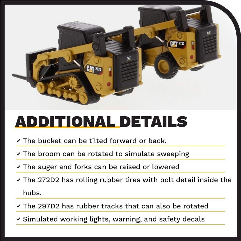 Cargadora Caterpillar 272D2 y 297D2 1:64 Diecast Masters