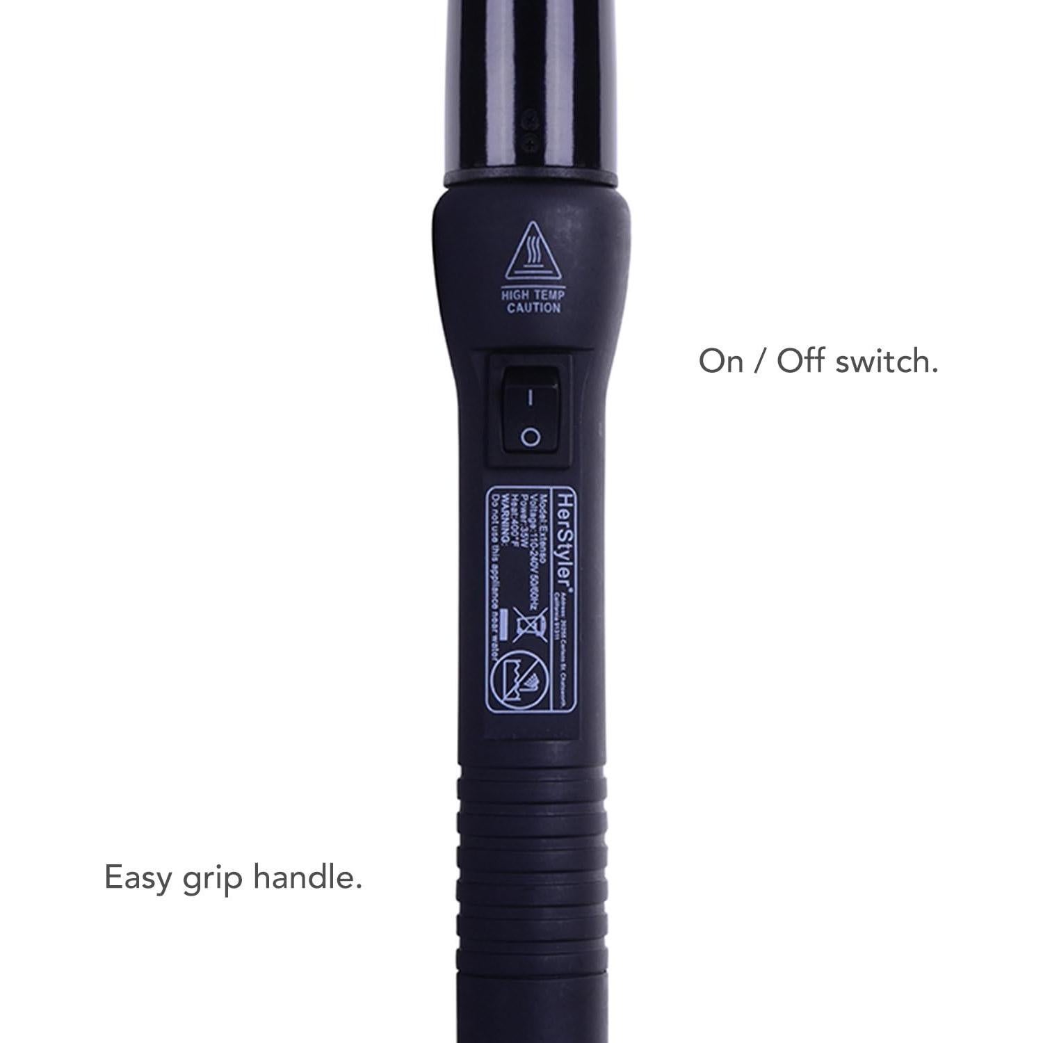 Rizador de Cabello Cerámico Herstyler Grande 1" Doble Voltaje