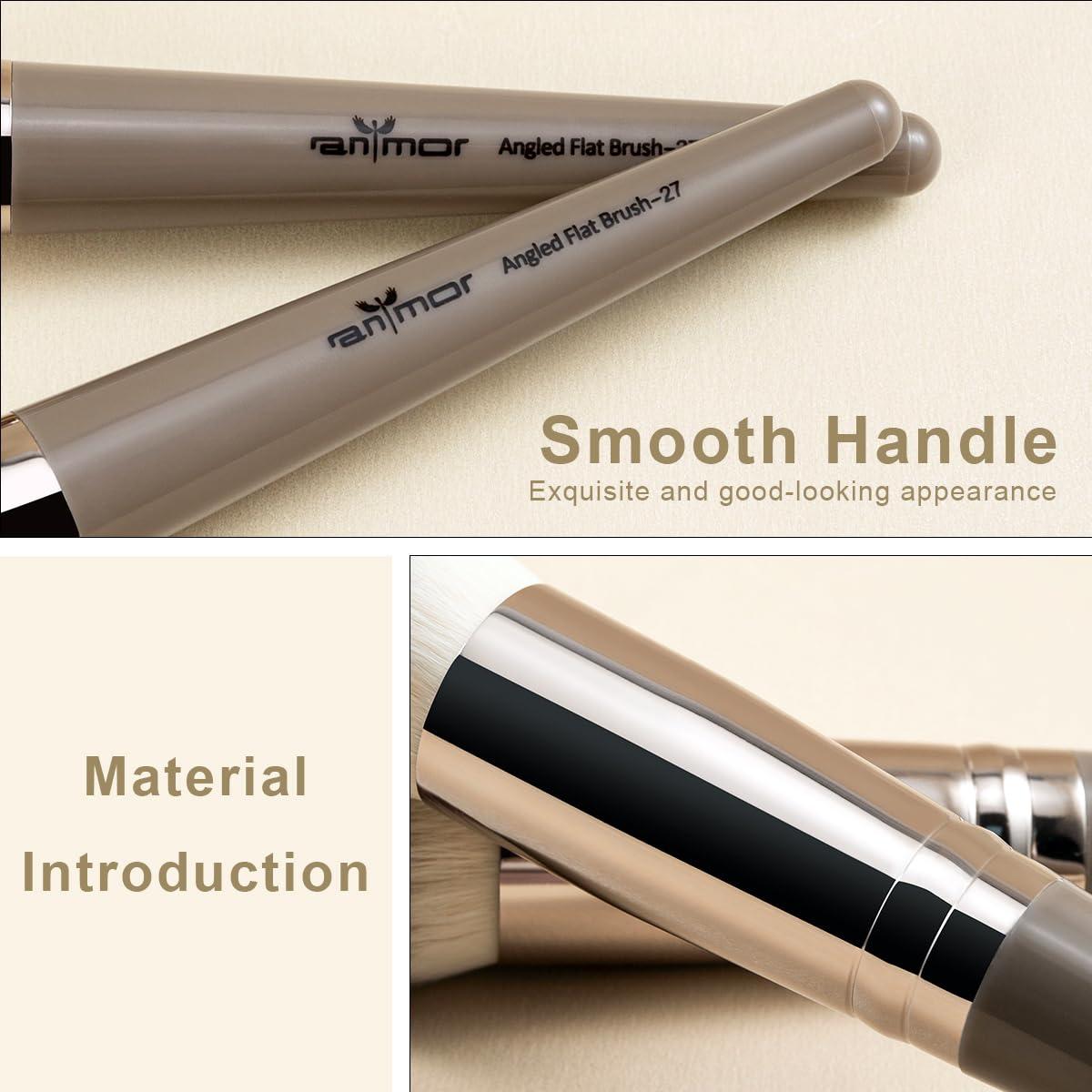 Brocha Kabuki Angulada Anmor #0112-27 para Maquillaje Facial