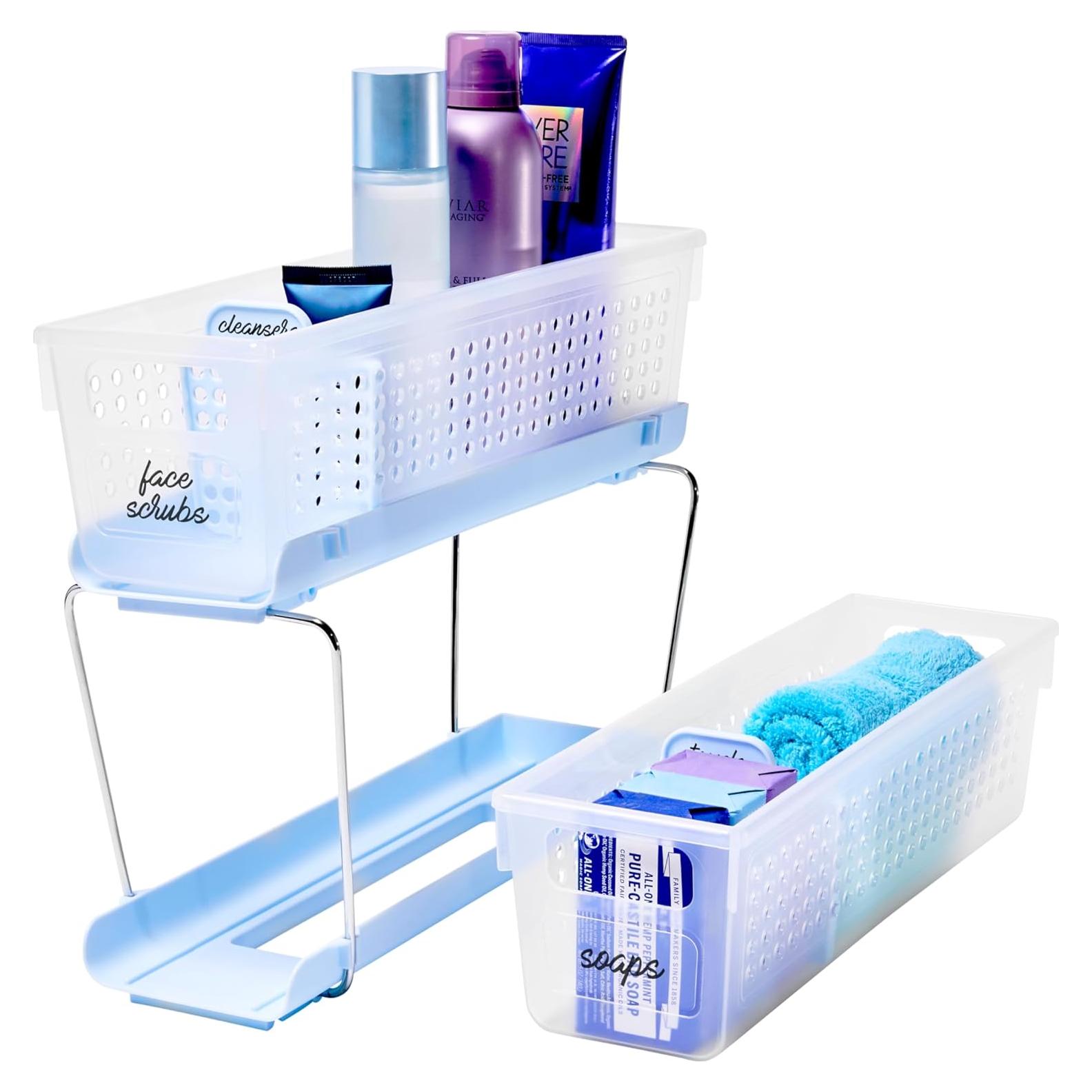 Organizador Mini Madesmart 2 Niveles Plástico Azul