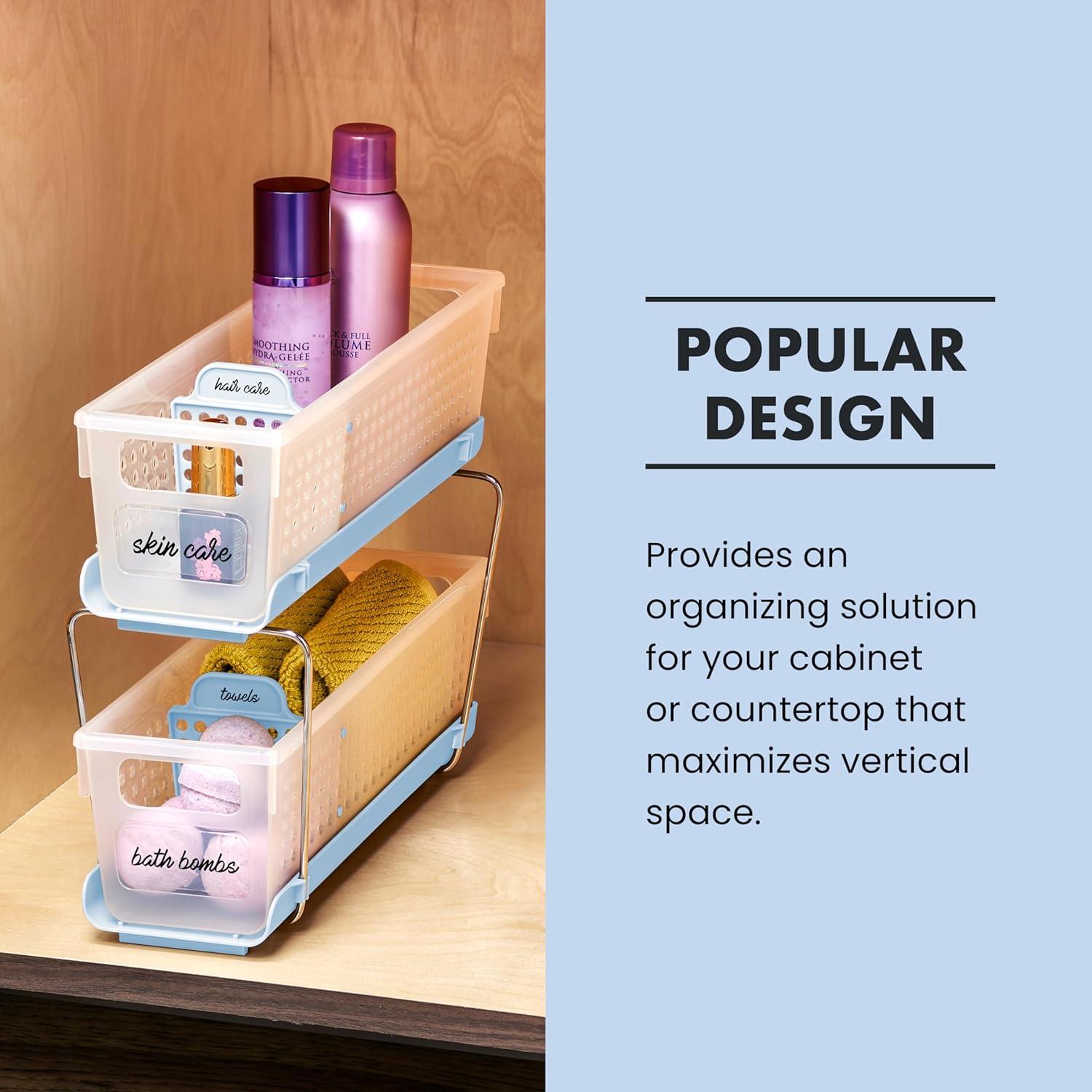 Organizador Mini Madesmart 2 Niveles Plástico Azul