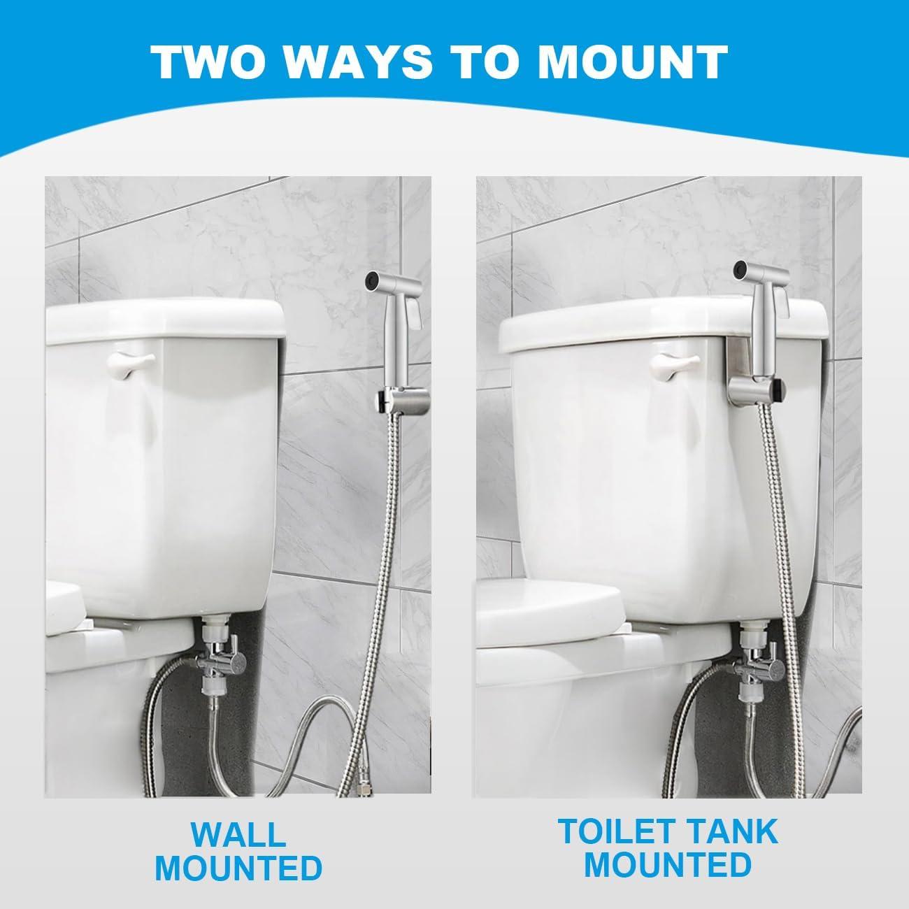 Rociador de Bidet de Mano Aukomer BD Acero Inoxidable Ajustable