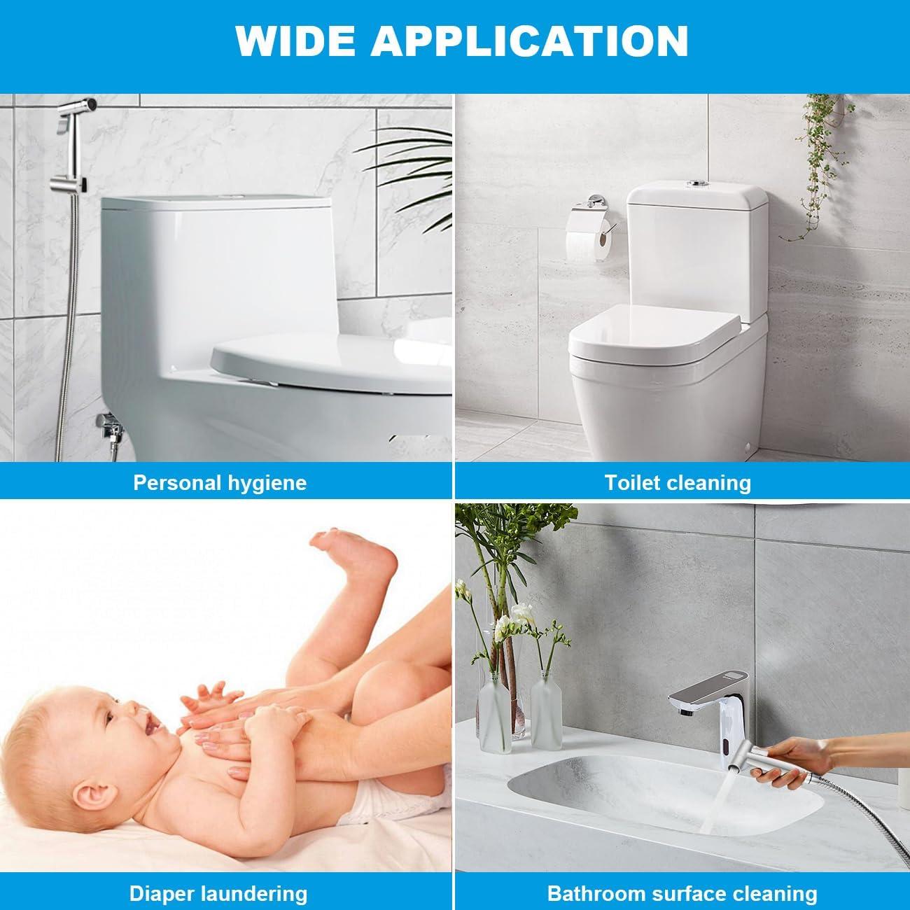 Rociador de Bidet de Mano Aukomer BD Acero Inoxidable Ajustable