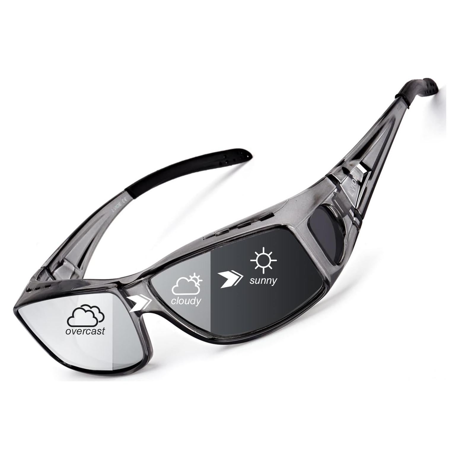 Gafas de sol fotocromáticas LVIOE UV400 para Rx gris