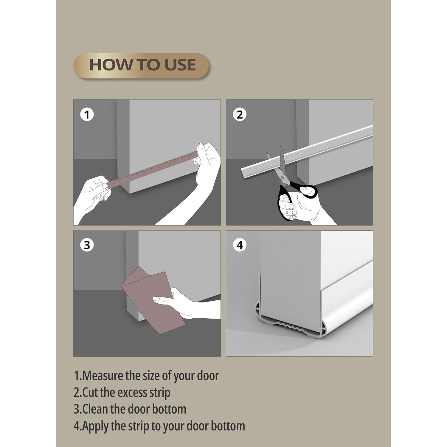Tapón de Corrientes de Aire para Puerta 100 cm Blanco