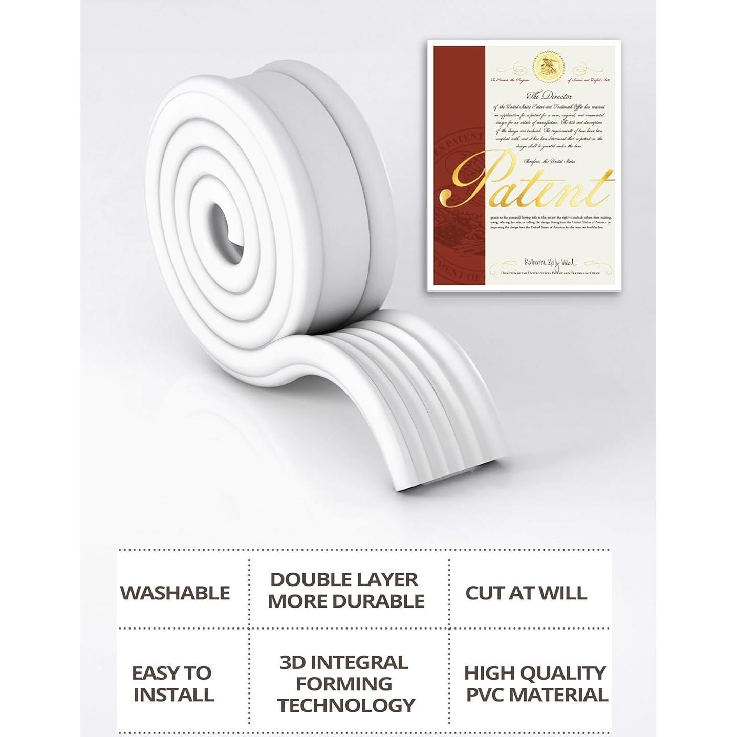 Tapón de Corrientes de Aire para Puerta 100 cm Blanco