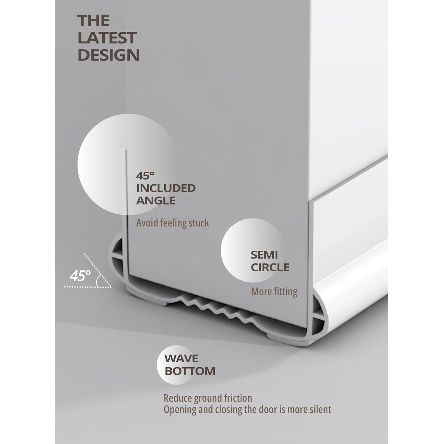 Tapón de Corrientes de Aire para Puerta 100 cm Blanco