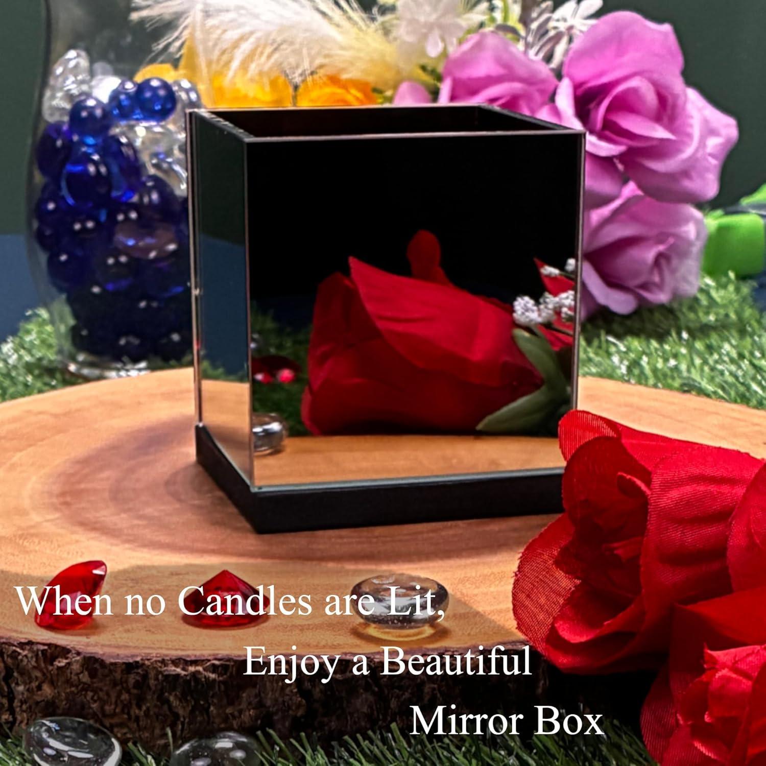 Soporte de Vela Tealight AlyMack con Espejo Infinito 1 Ranura