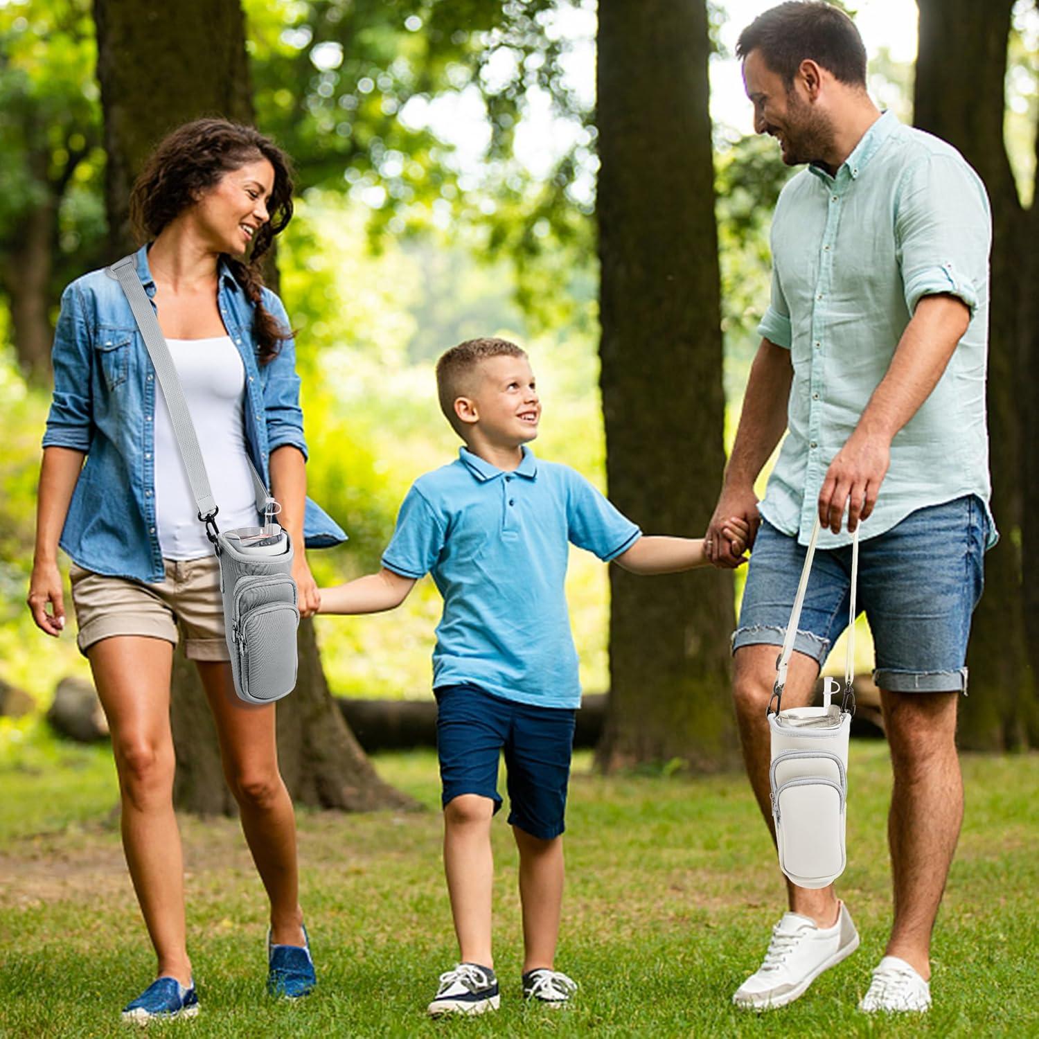 Bolsa Portabotellas JEBEALUO para Stanley Cup 30 oz con Bolsillo
