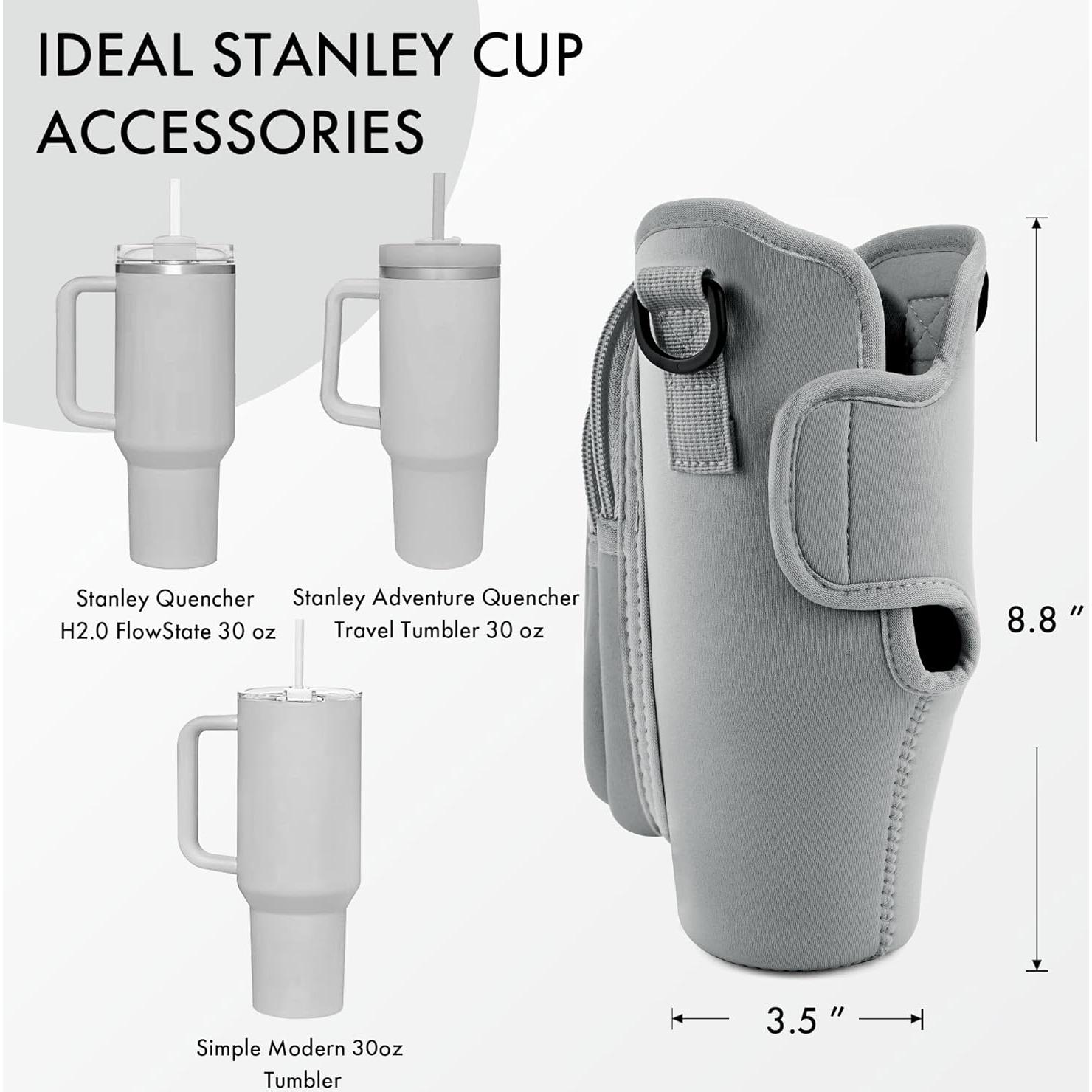 Bolsa Portabotellas JEBEALUO para Stanley Cup 30 oz con Bolsillo