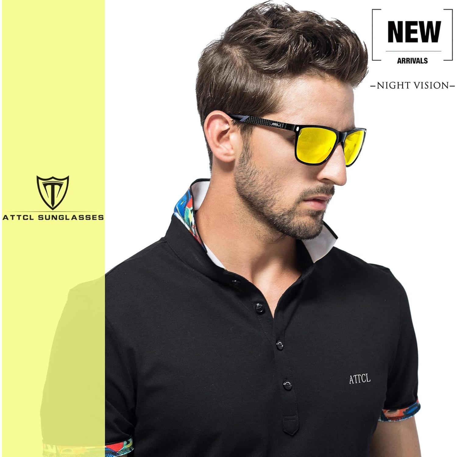 Gafas de sol polarizadas ATTCL para hombres - Marco metal ligero