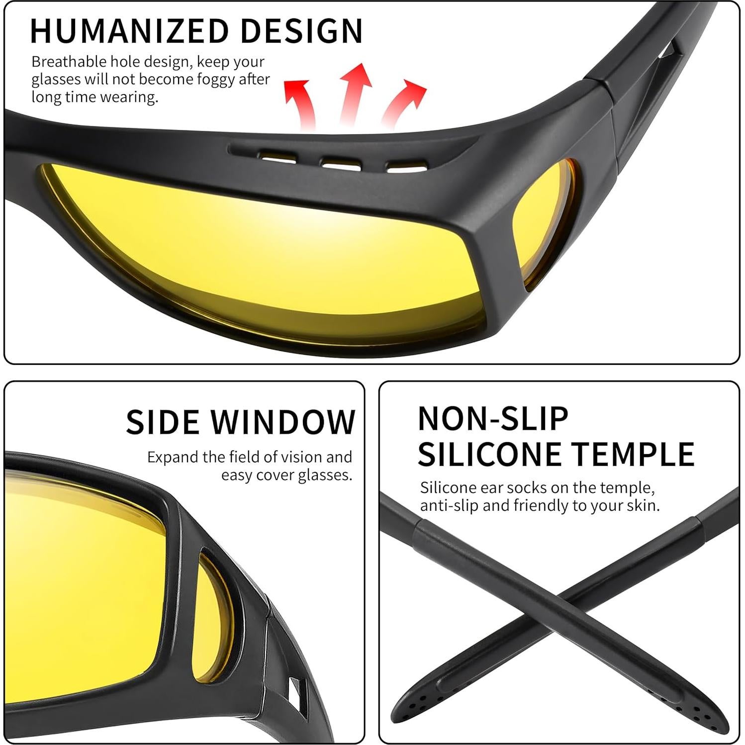 Gafas de Visión Nocturna Peekaco Ajustables Antirreflejo