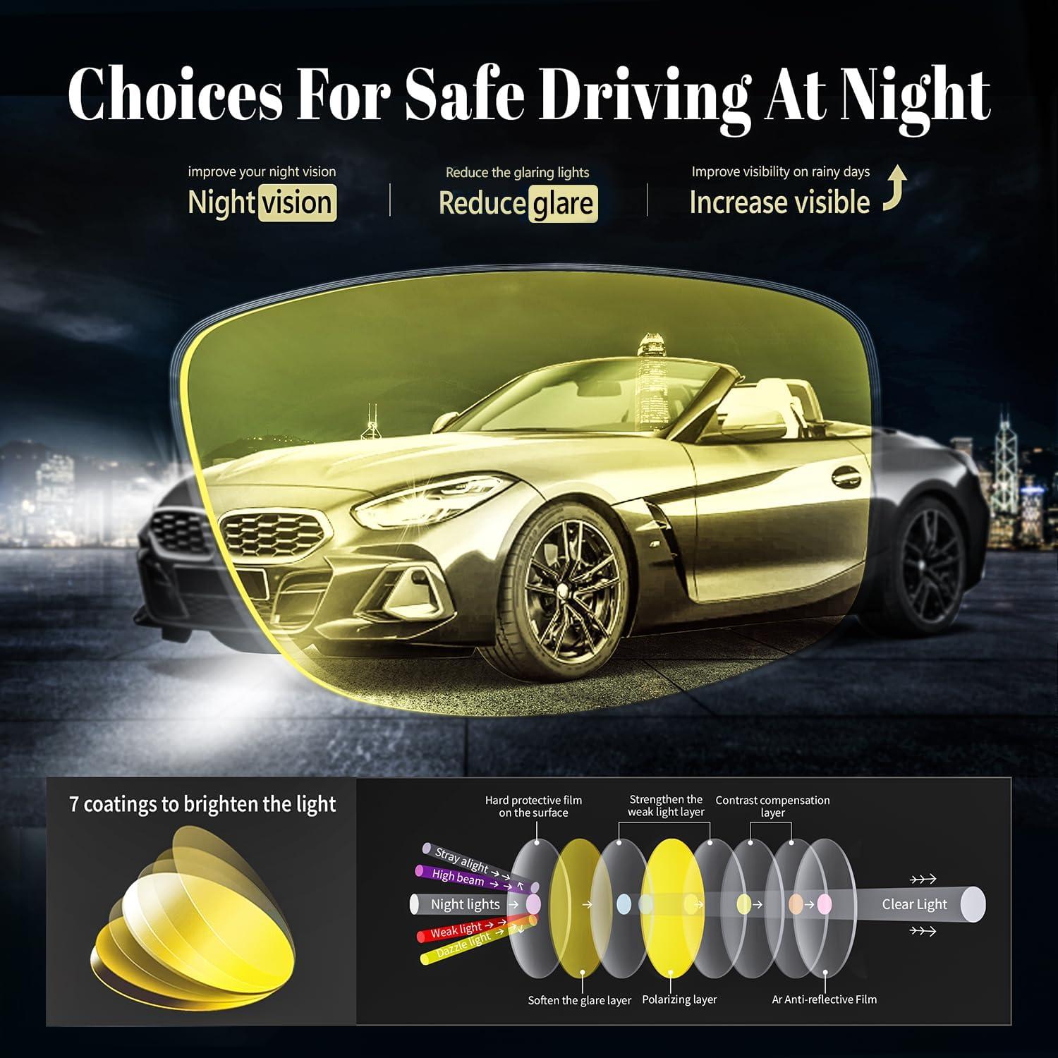 Gafas de Visión Nocturna Peekaco Ajustables Antirreflejo