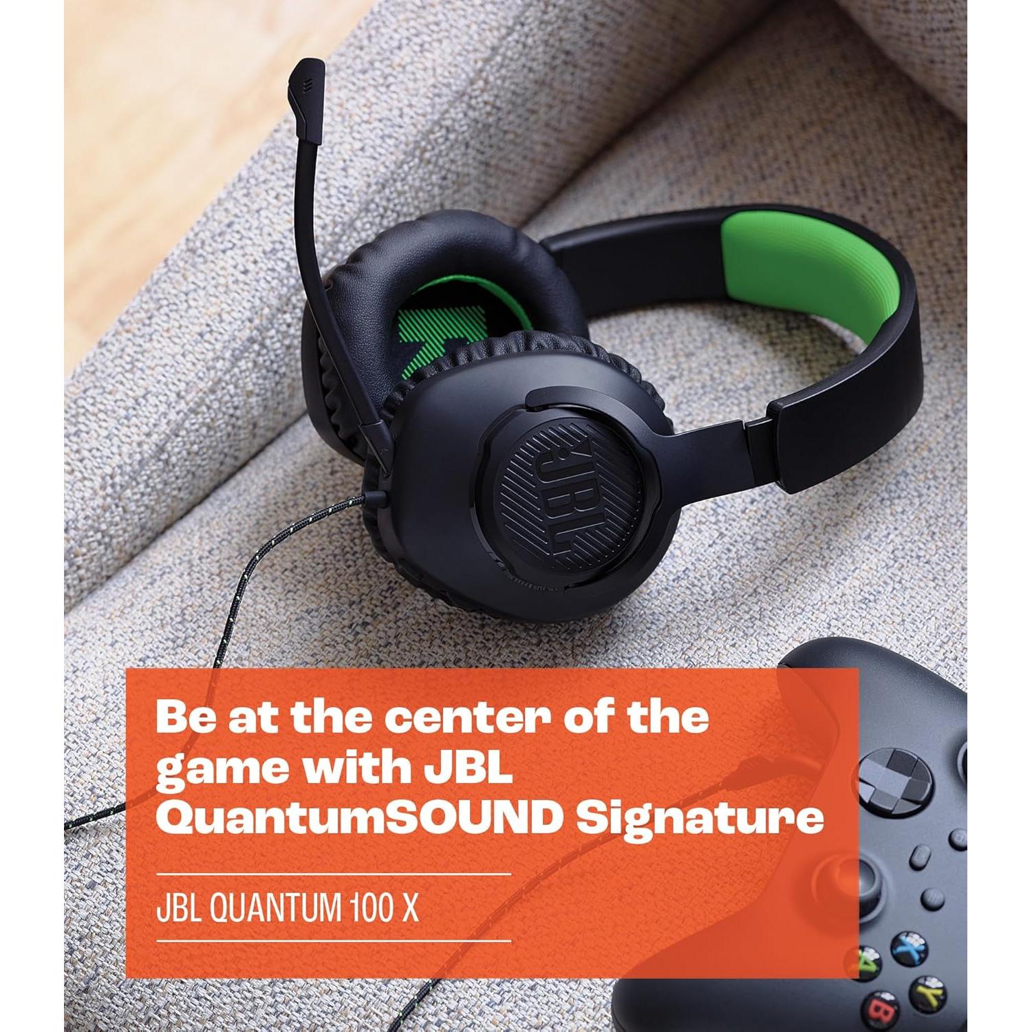 Auricular Gaming JBL Quantum 100X con Cable y Micrófono Desmontable