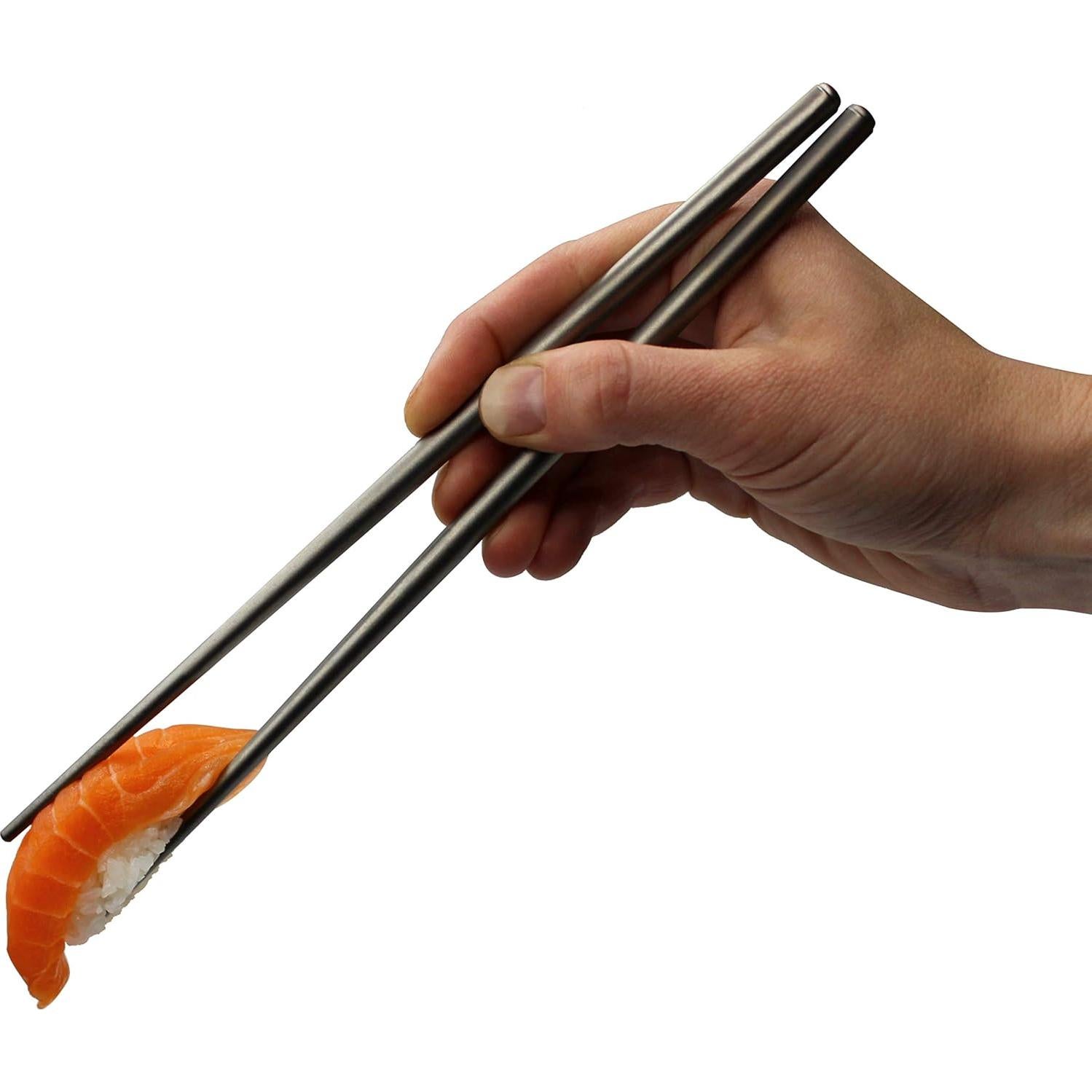 Palillos de Titanio Kuvik 23.5cm Reutilizables con Estuche