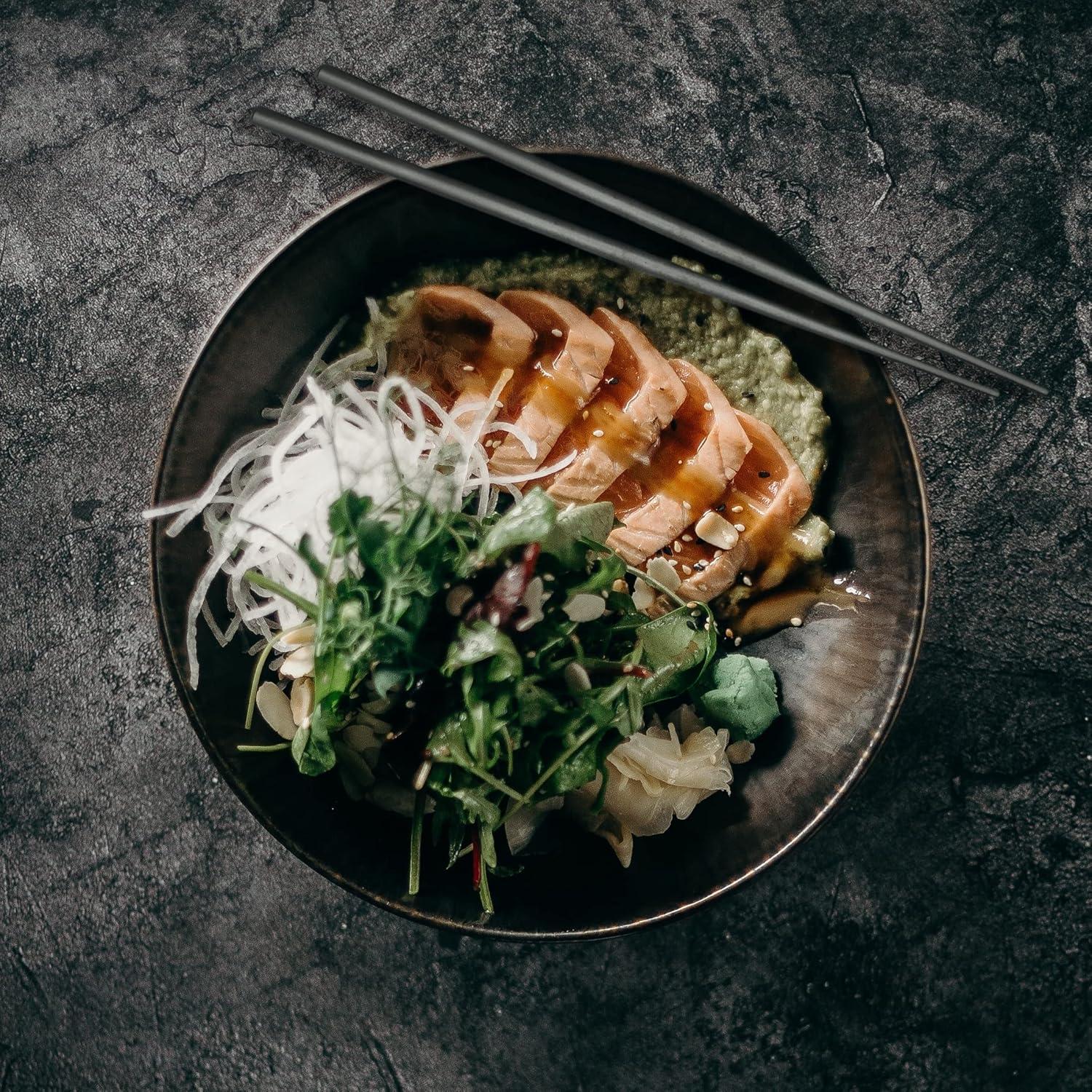 Palillos de Titanio Kuvik 23.5cm Reutilizables con Estuche