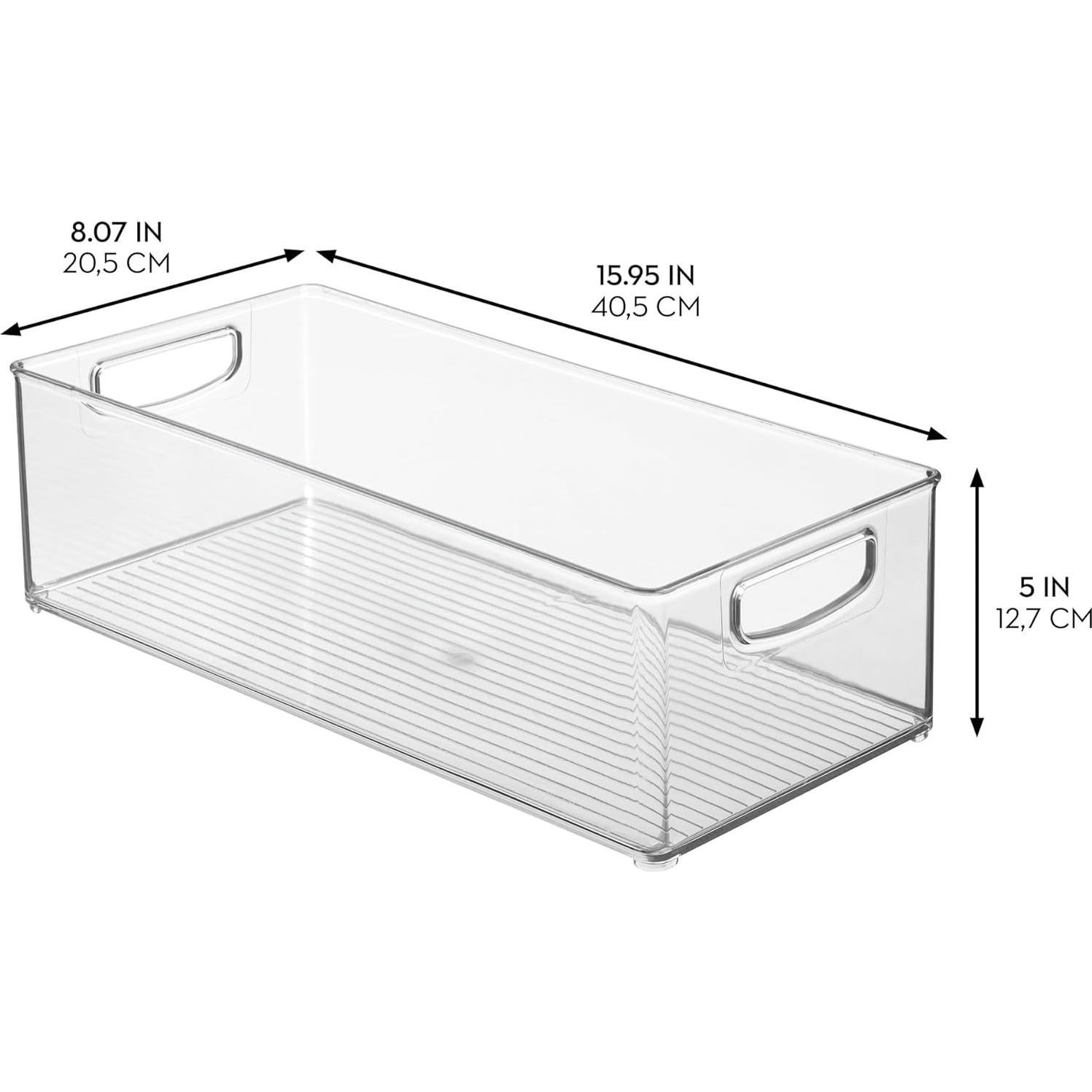 Recipiente de Almacenamiento Apilable iDesign 40.6x20.3cm Transparente