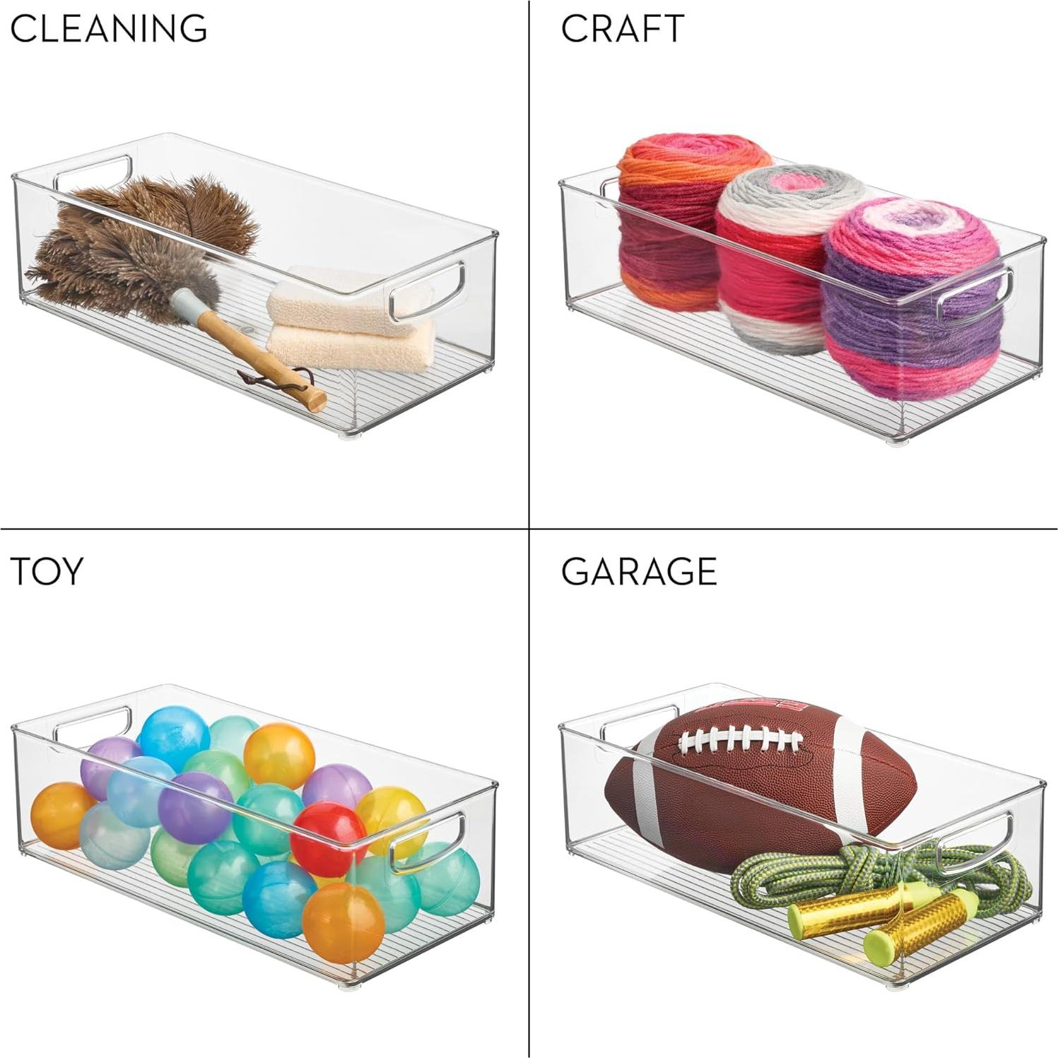 Recipiente de Almacenamiento Apilable iDesign 40.6x20.3cm Transparente