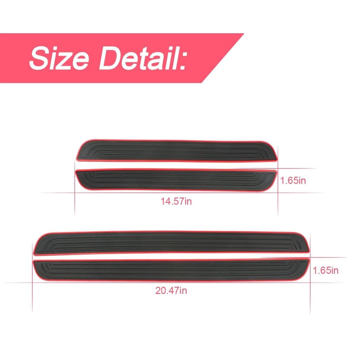 4 Protectores de Umbral de Puerta BLAU GRUN Negro/Rojo