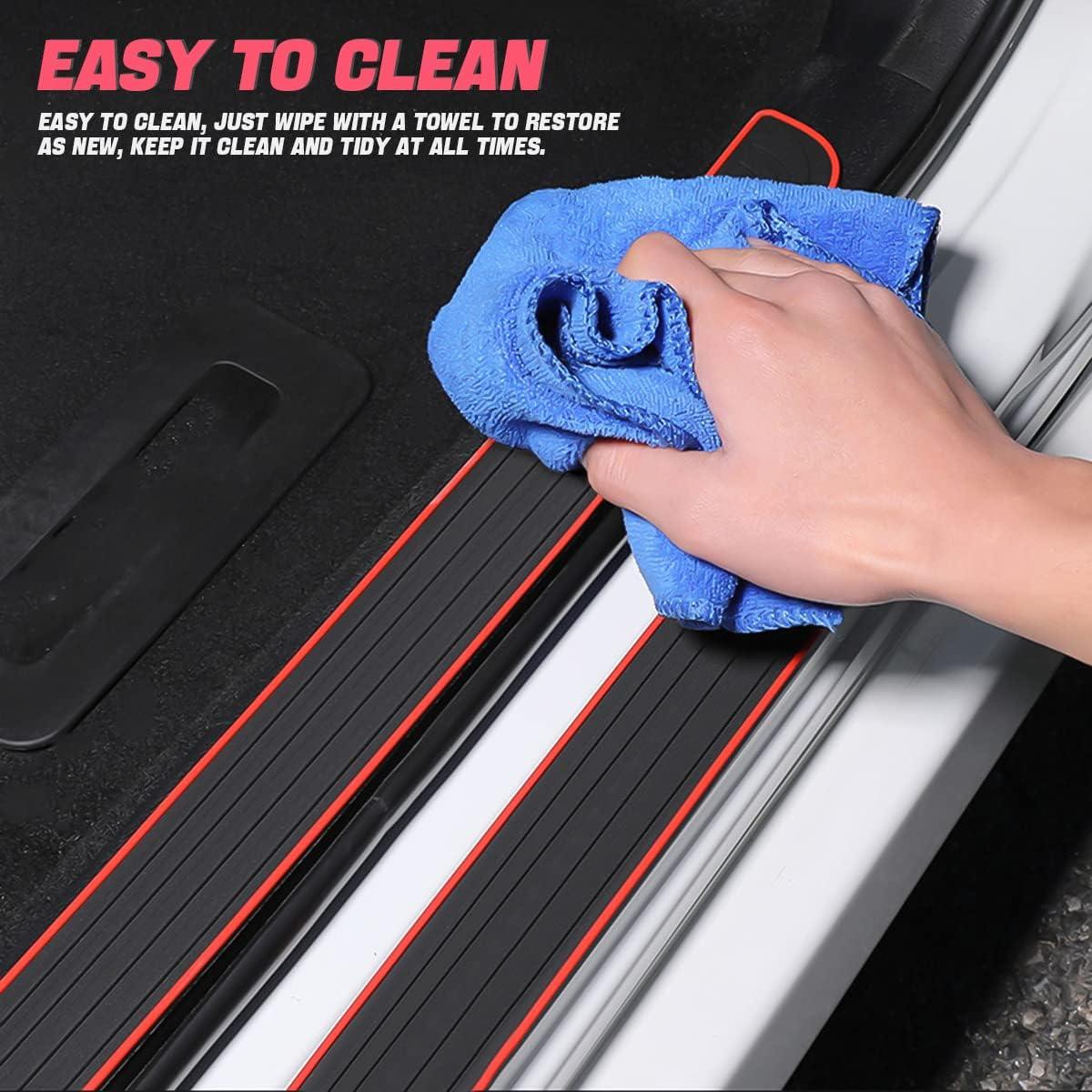 4 Protectores de Umbral de Puerta BLAU GRUN Negro/Rojo