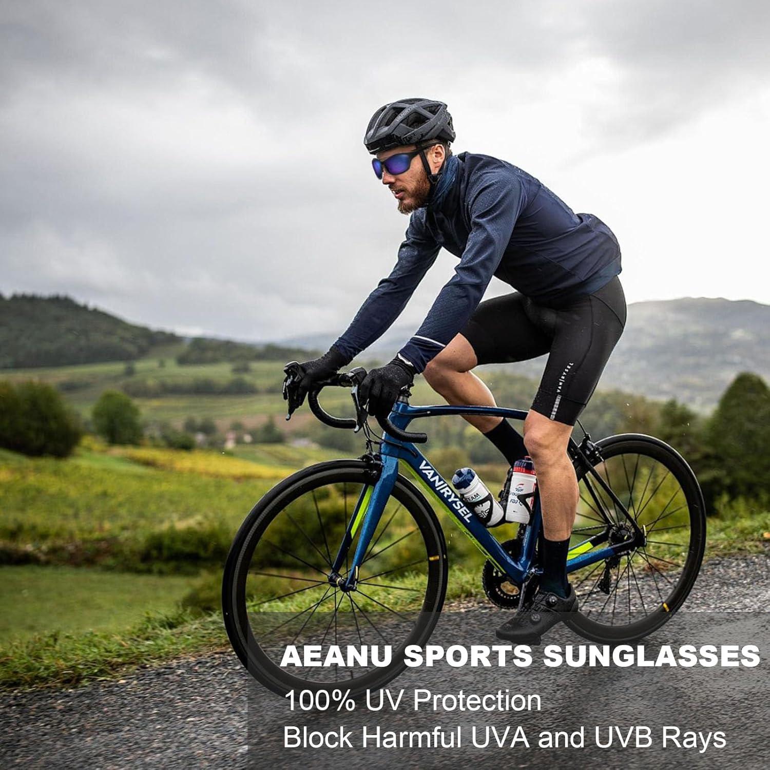 Gafas de Sol Deportivas UV400 Unisex Amarillo/Negro-Rojo