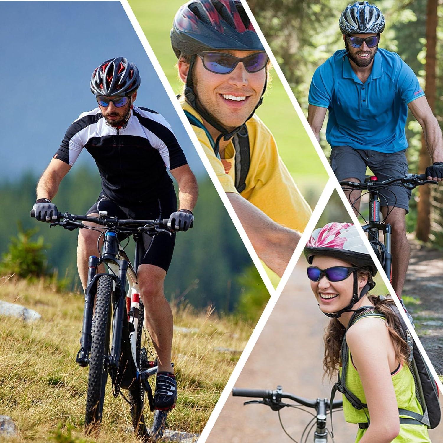 Gafas de Sol Deportivas UV400 Unisex Amarillo/Negro-Rojo