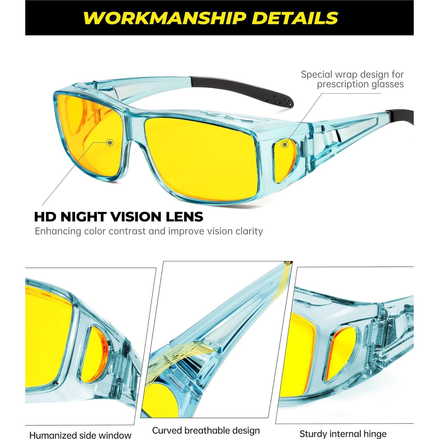 Gafas de Sol Polarizadas HD sobre Gafas para Hombres y Mujeres