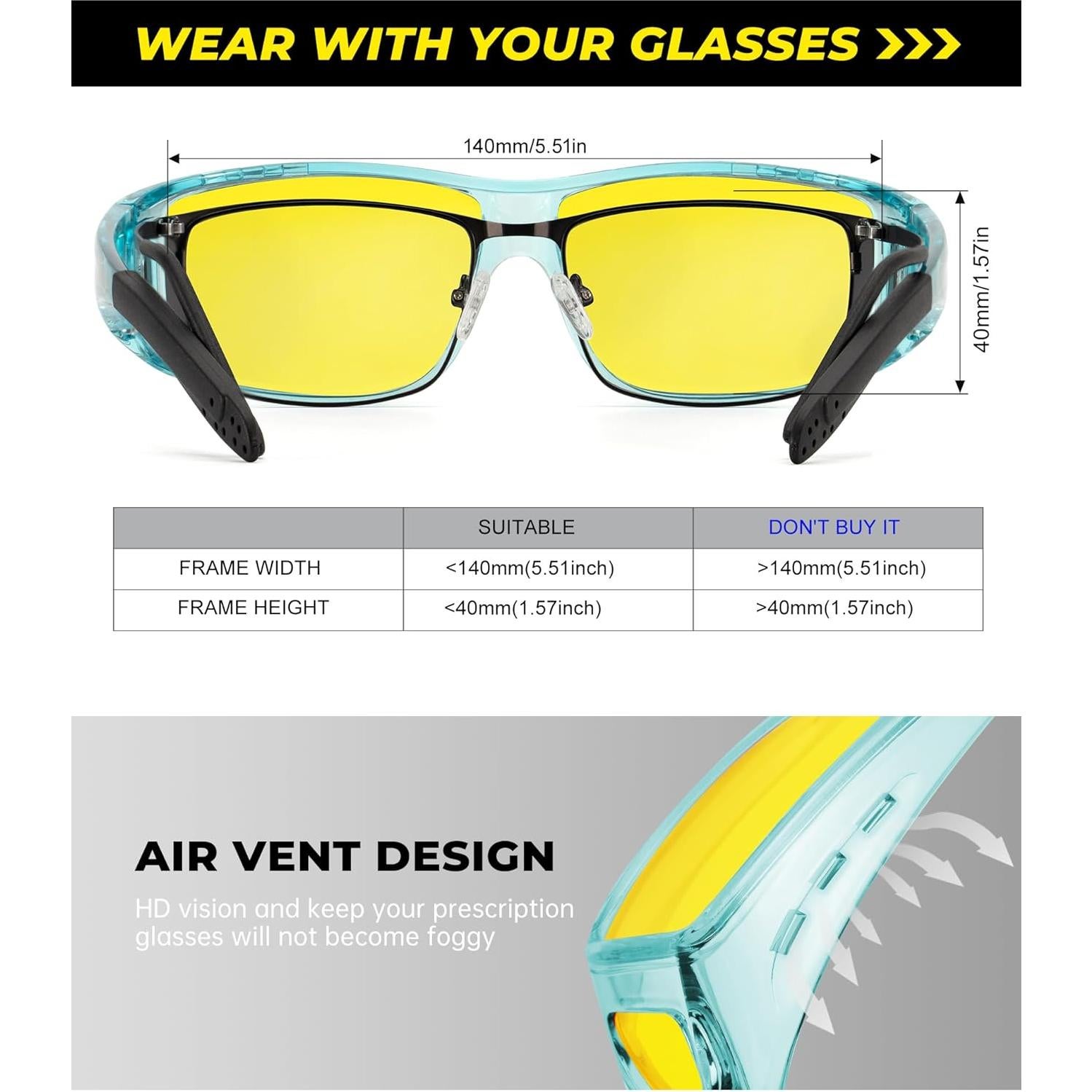 Gafas de Sol Polarizadas HD sobre Gafas para Hombres y Mujeres