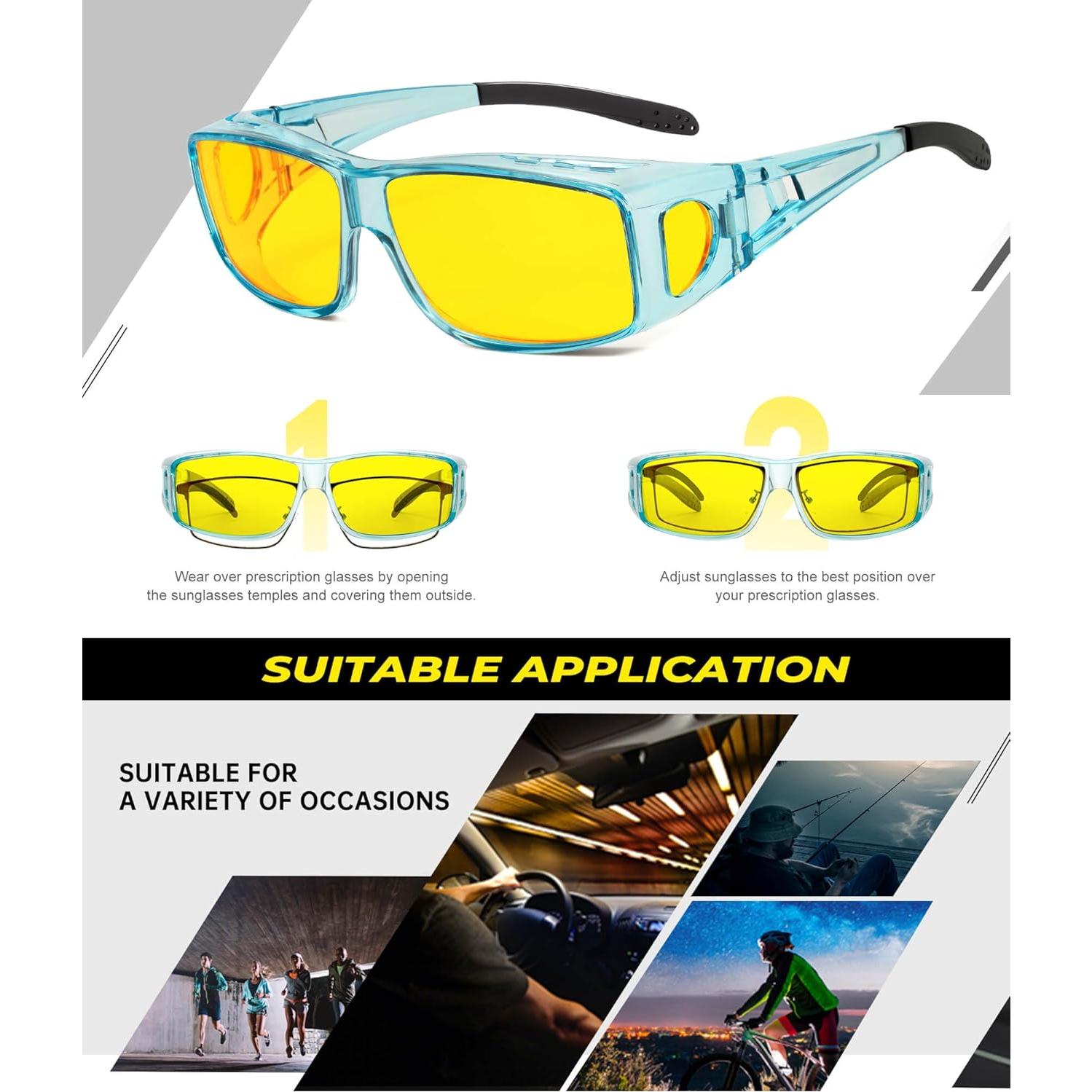 Gafas de Sol Polarizadas HD sobre Gafas para Hombres y Mujeres