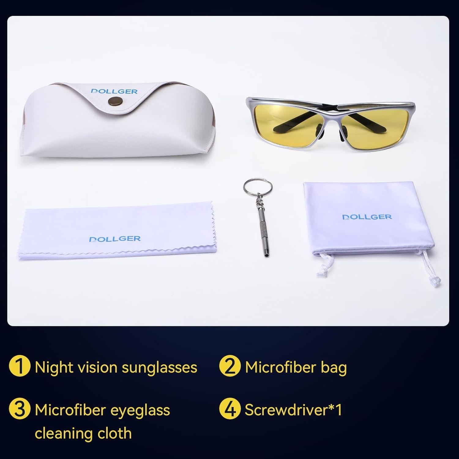 Gafas Nocturnas Dollger DG51401 Polarizadas UV400 Amarillas