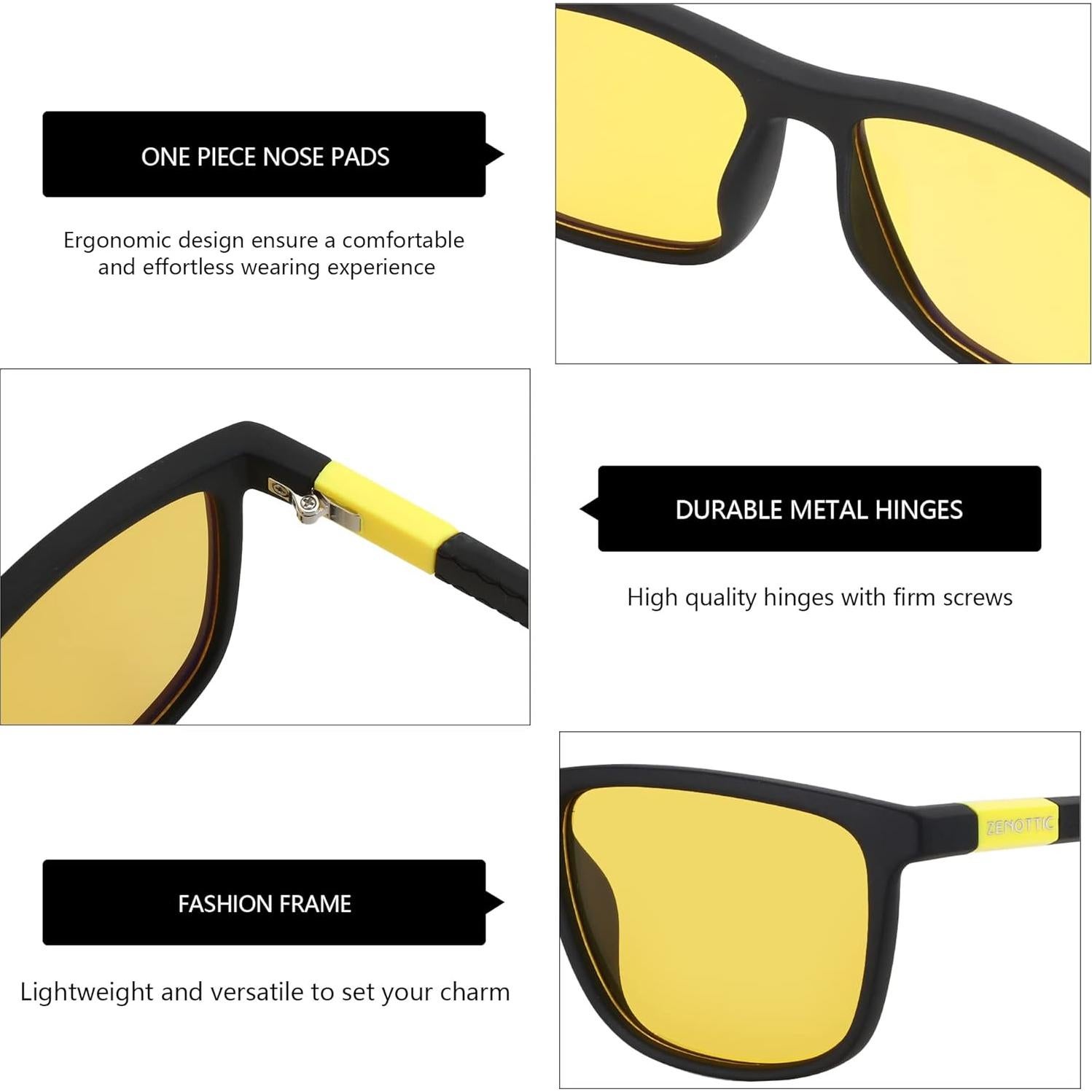 Gafas de sol polarizadas ZENOTTIC TR90 para hombres UV400