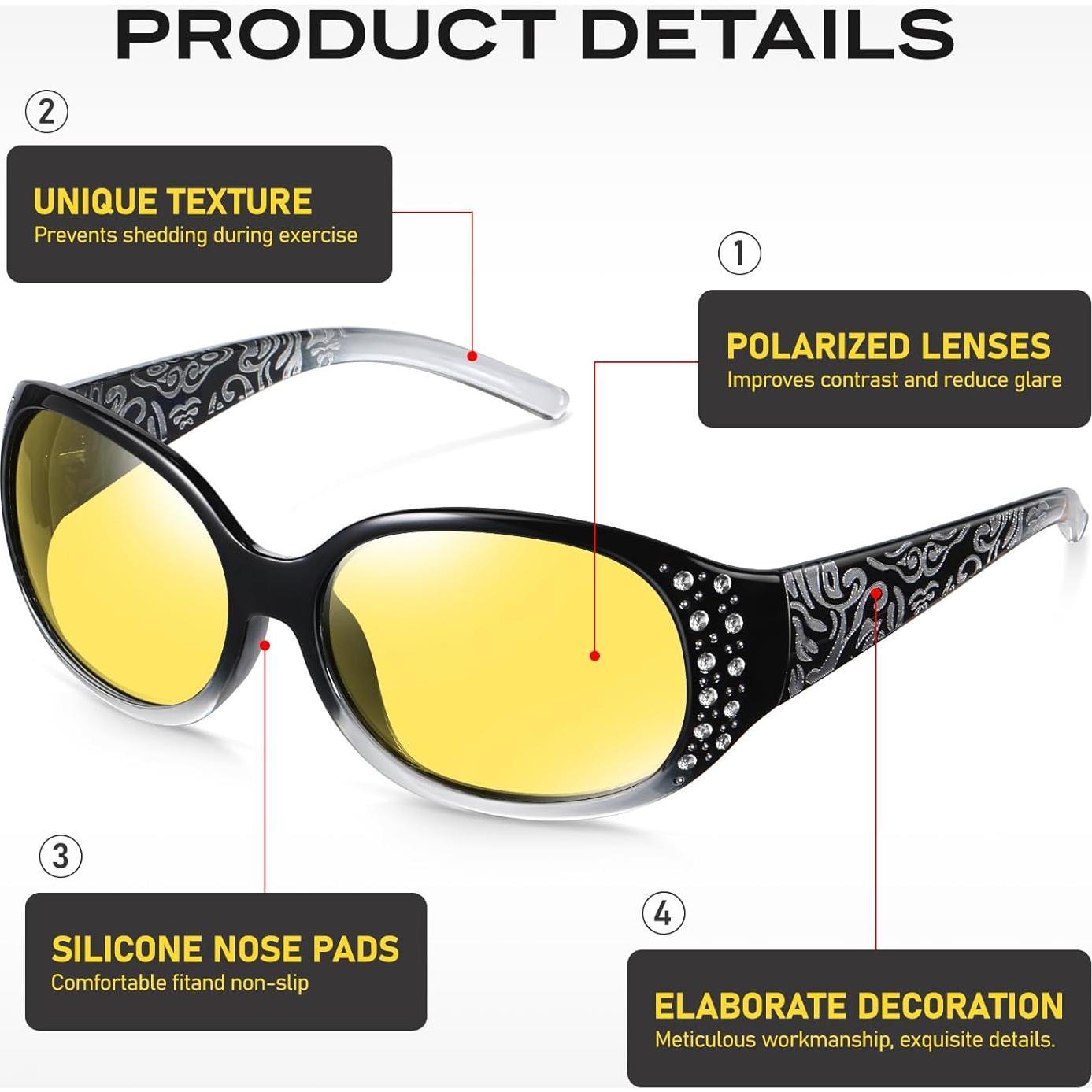 Gafas de sol polarizadas HAOLOTA para mujeres UV400