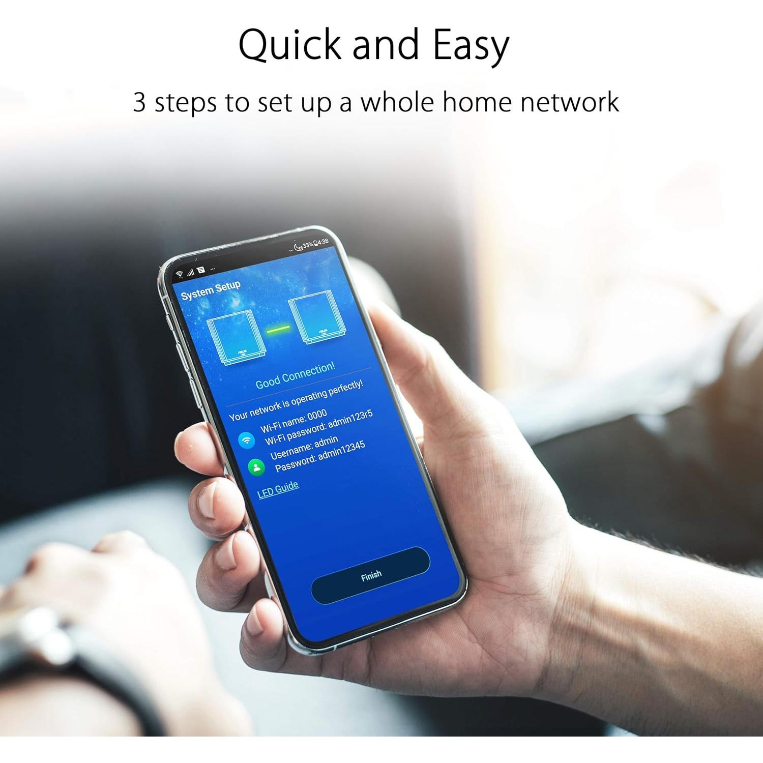 ASUS ZenWiFi AX6600 Mesh WiFi 6 Tri-Banda 2PK - Cobertura 511 m²