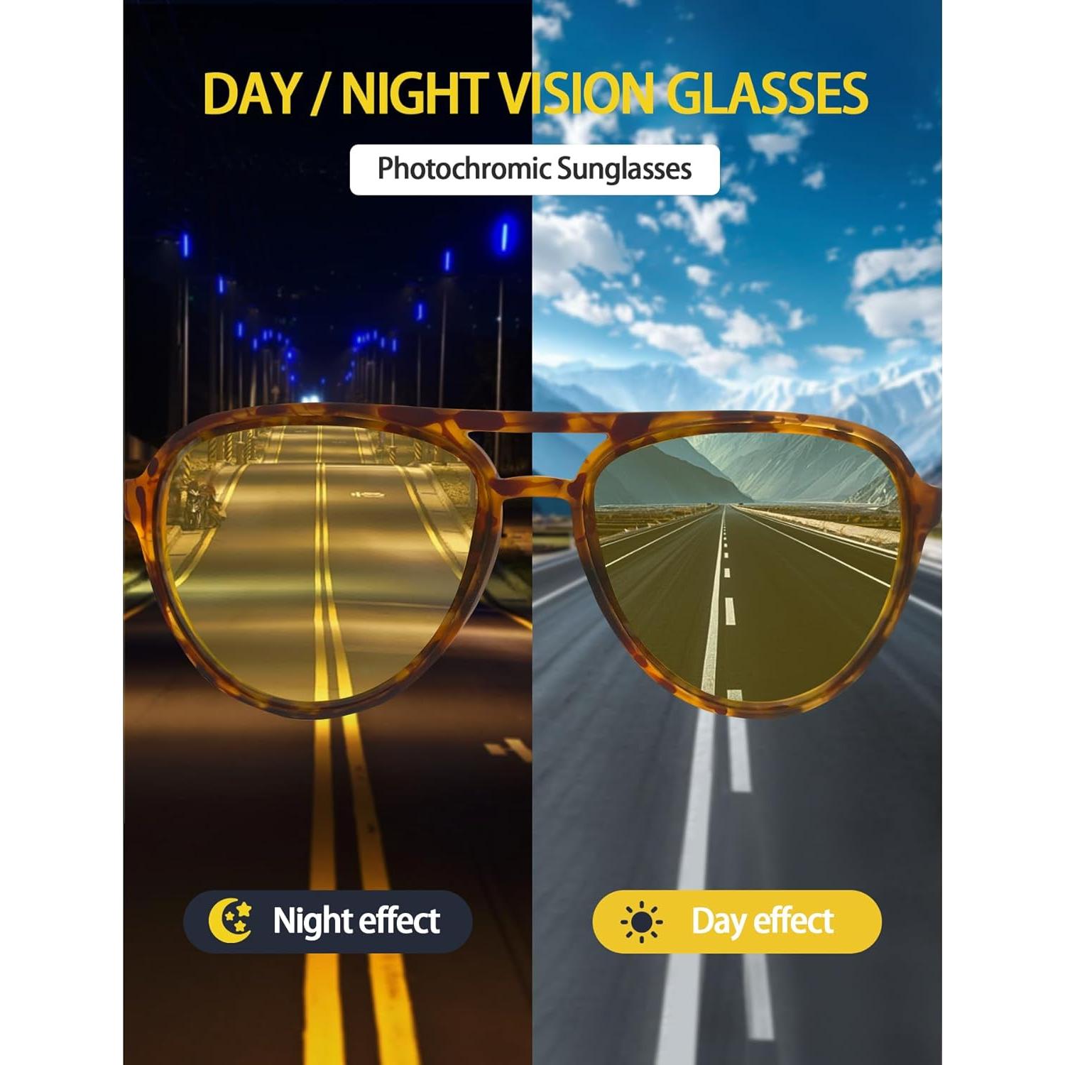 Gafas de Visión Nocturna Jefoo Antirreflejo Lentes Amarillos