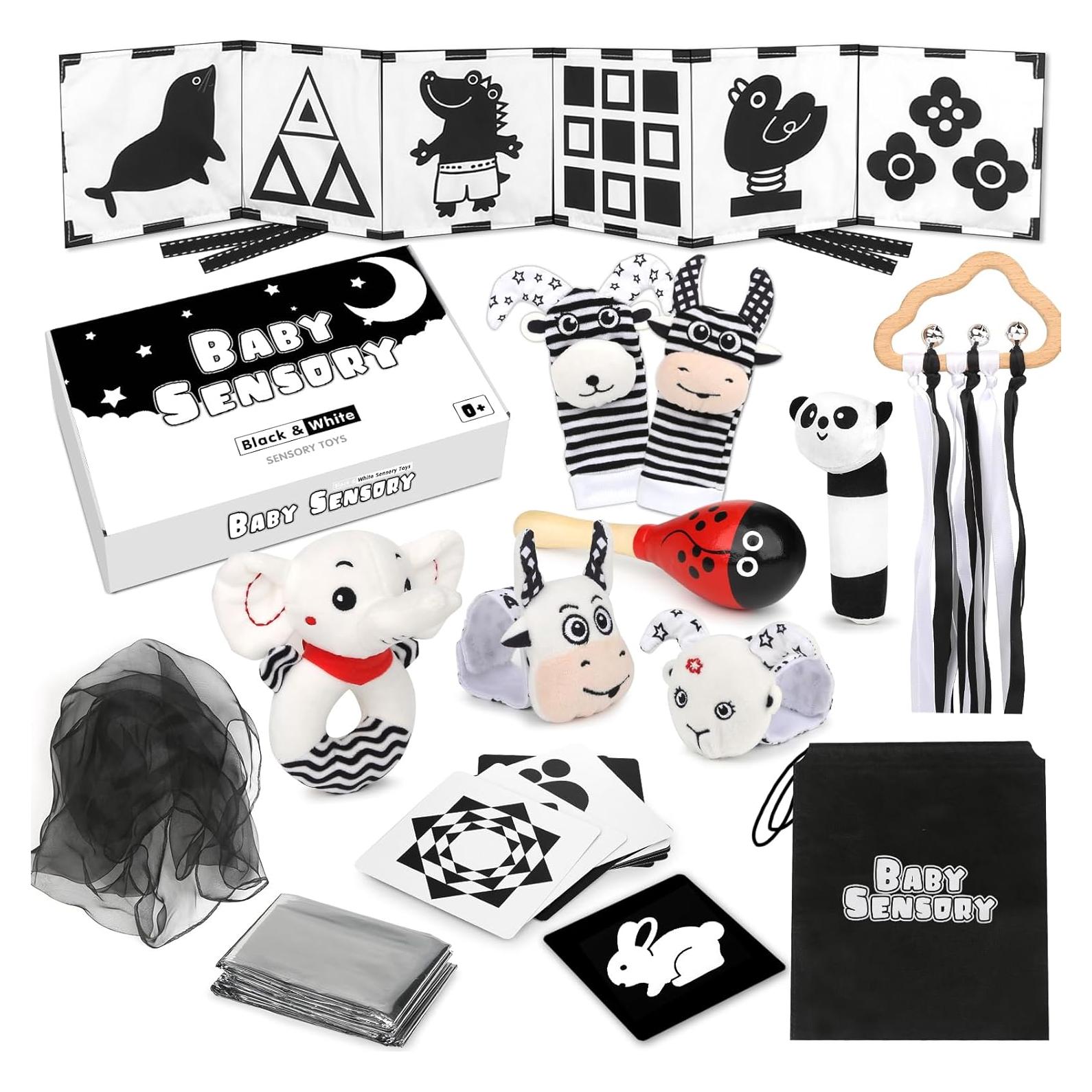 Juguetes Sensoriales Joyreal para Bebés 0-6 Meses en Blanco y Negro