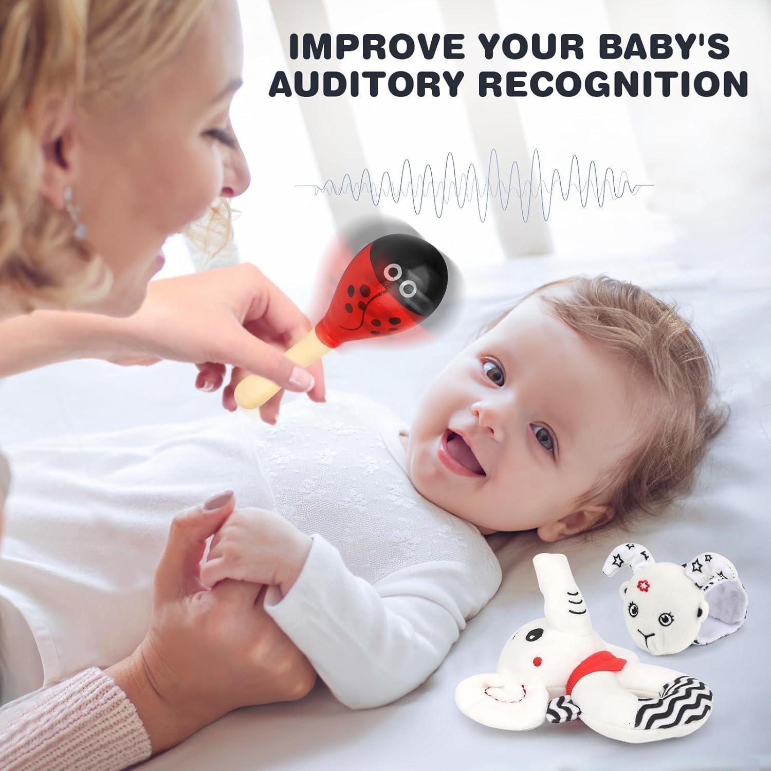 Juguetes Sensoriales Joyreal para Bebés 0-6 Meses en Blanco y Negro