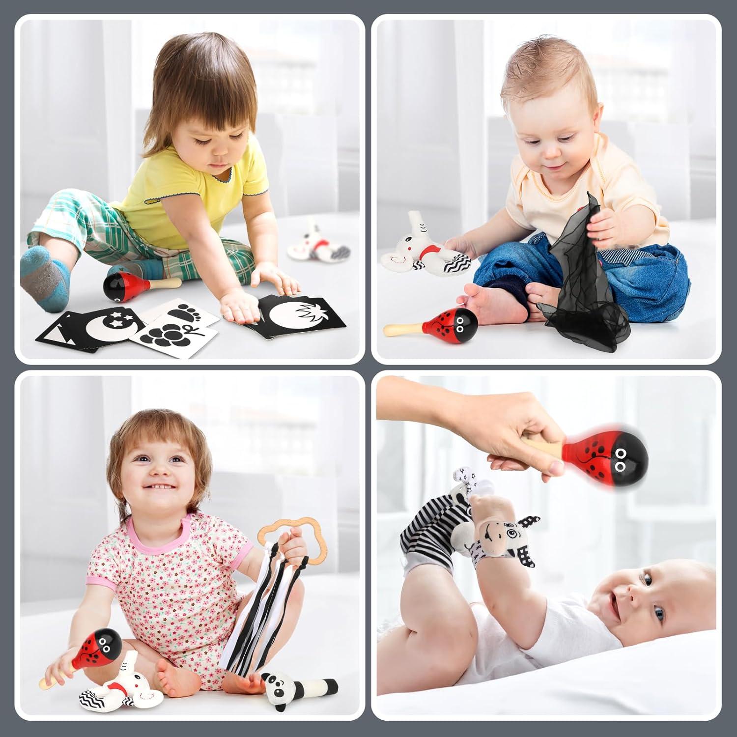 Juguetes Sensoriales Joyreal para Bebés 0-6 Meses en Blanco y Negro