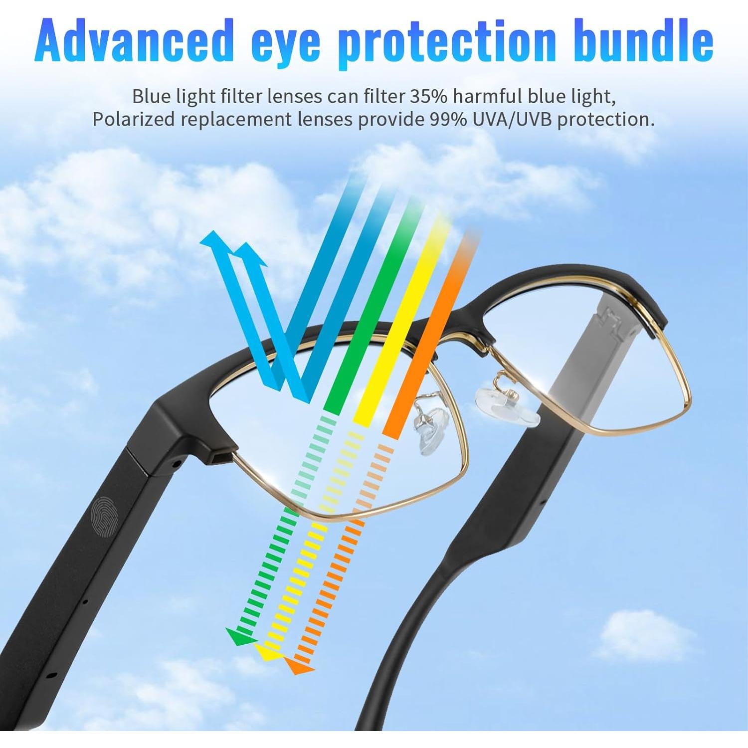 Gafas de Audio Bluetooth Tulbeys Ky02gb-dl con Filtro UV