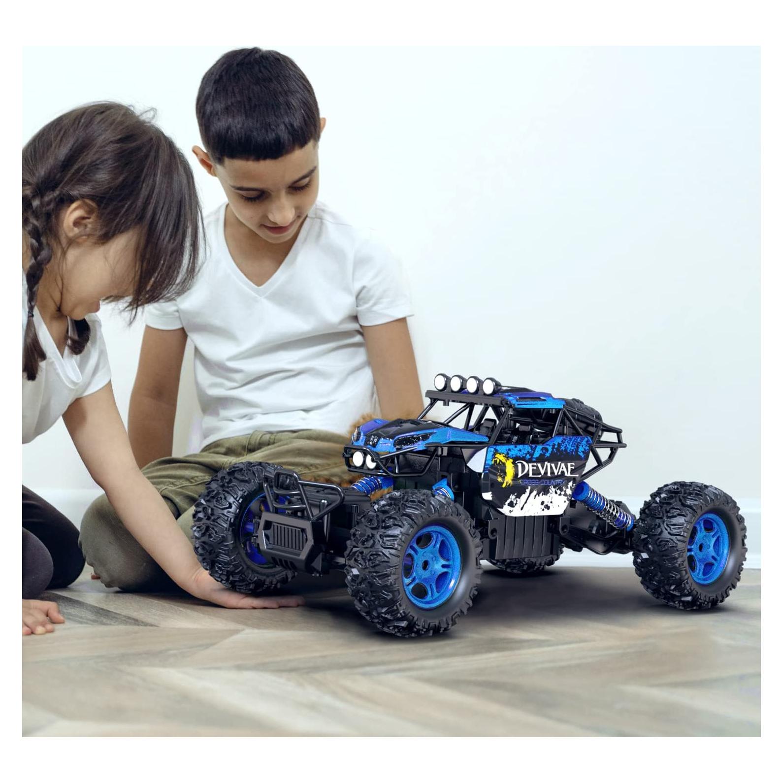 Coche RC 1:12 CROBOLL 4WD Monstruo Azul 60 min Batería