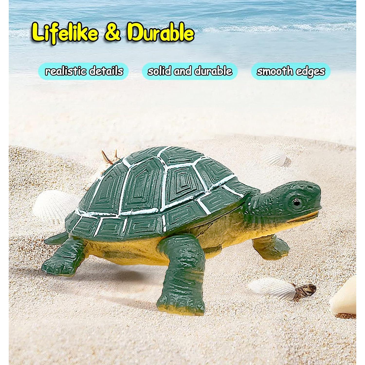 Ocean Sea Animal Figures, 12 Pack Realistic Soft Plastic Bath Toys for Toddlers, Kids, Boys, and Girls