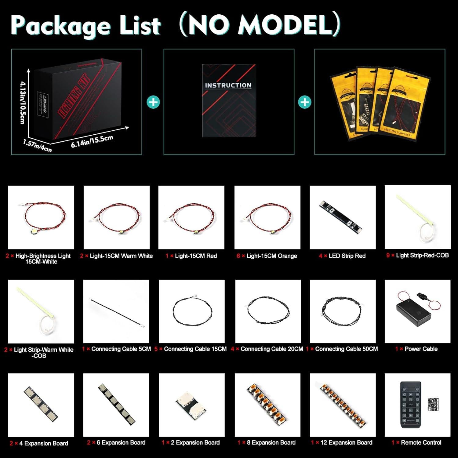 Kit de Luz LocoLee para LEGO Batman Batmóvil 76328 RC