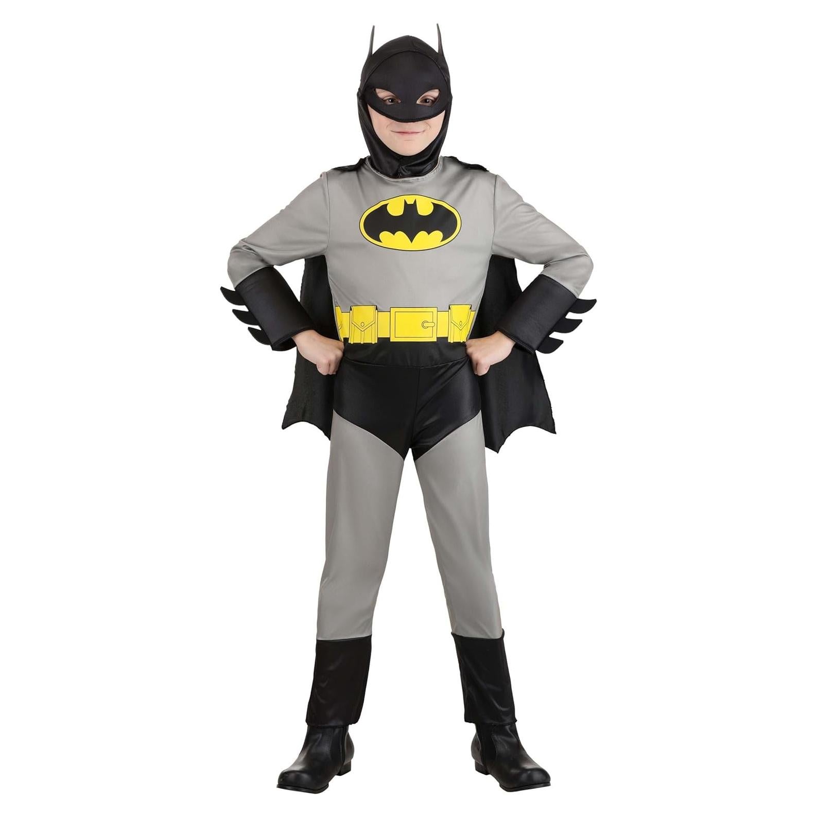 Disfraz Clásico de Batman para Niños - Traje Musculoso con Capa