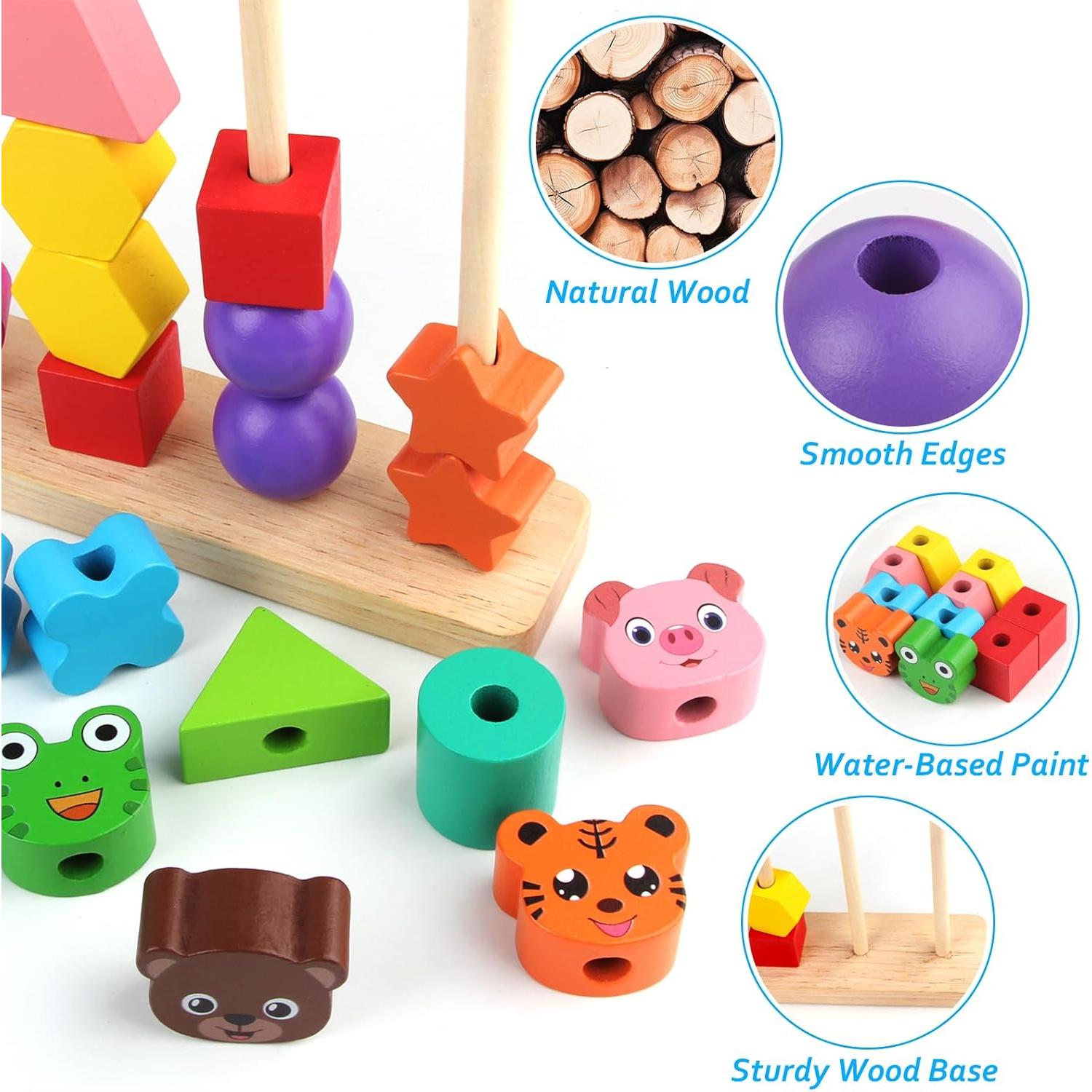 Juguete Montessori Vinlon Set de Animales para Apilar 22.5x5x17cm