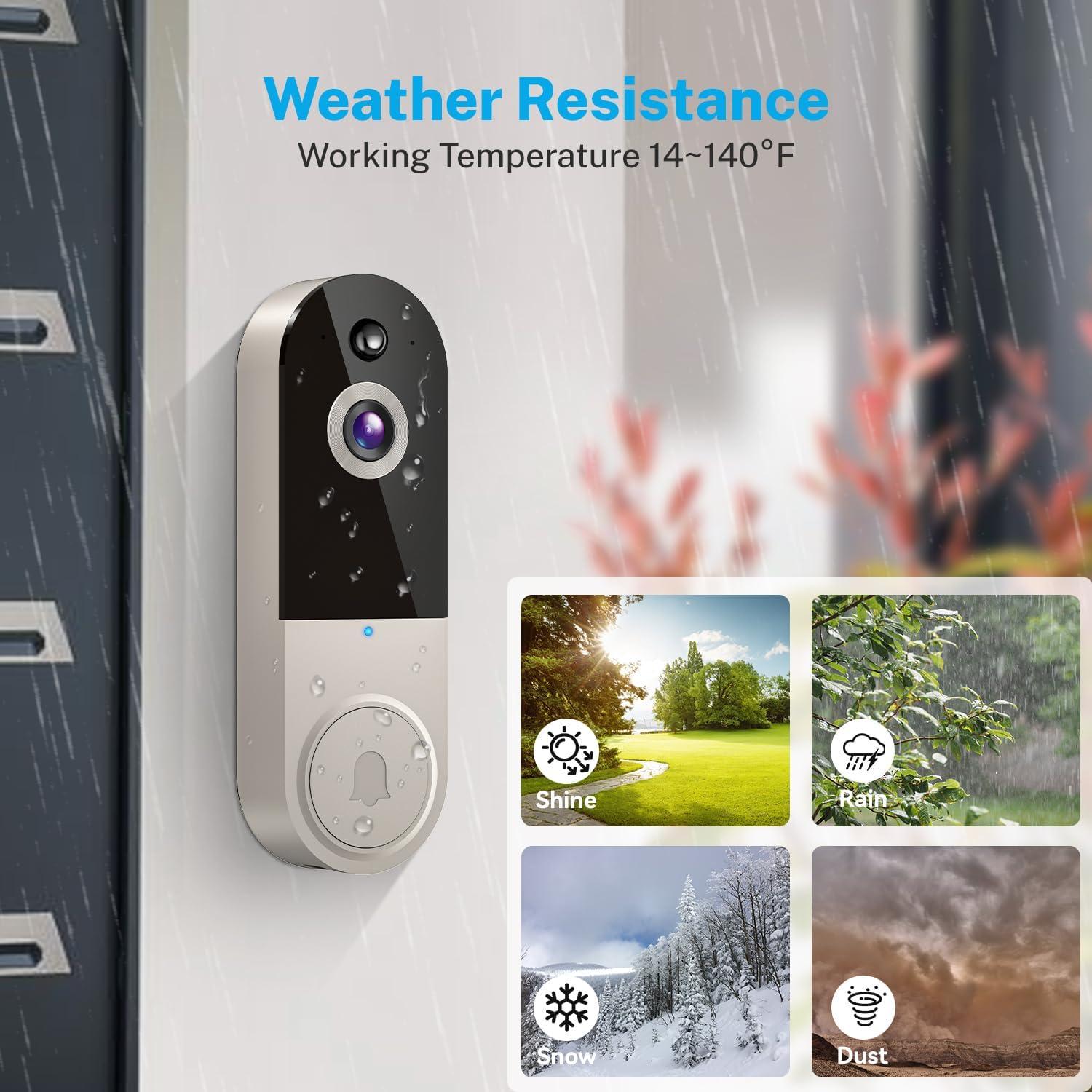 Cámara Timbre Video Inalámbrica 1080p Lino - Detección IA