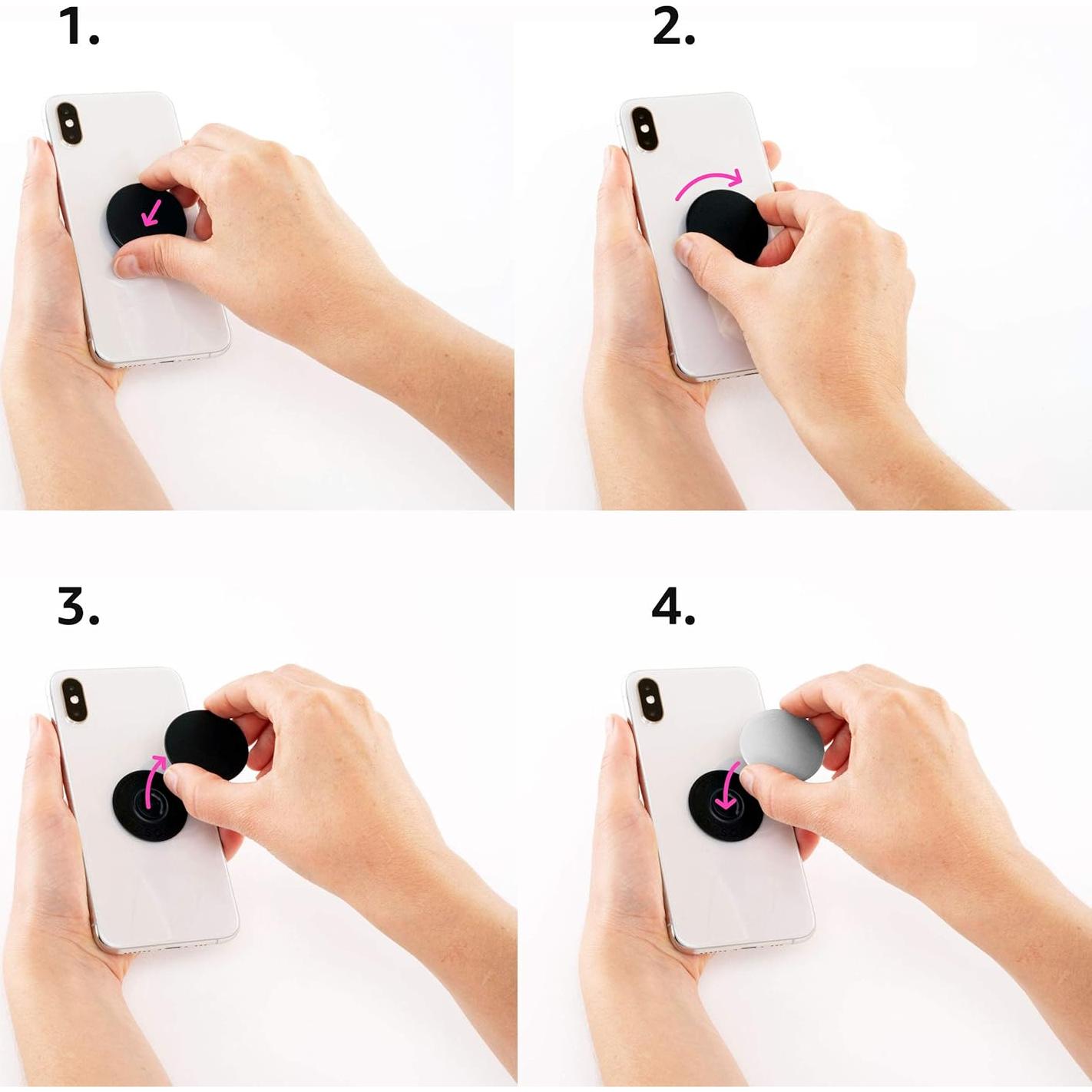 PopGrip PopSockets Negro Intercambiable para Realidad Aumentada