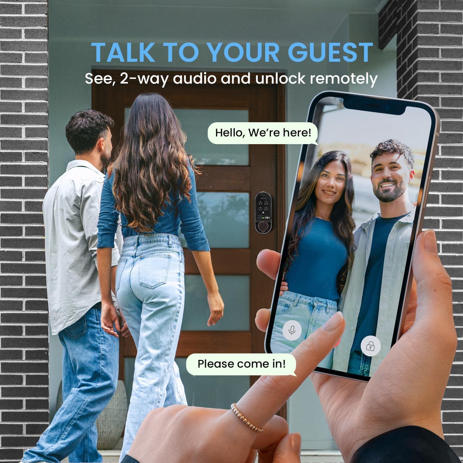 Cerradura Inteligente Lockly Vision con Timbre HD - Bronce