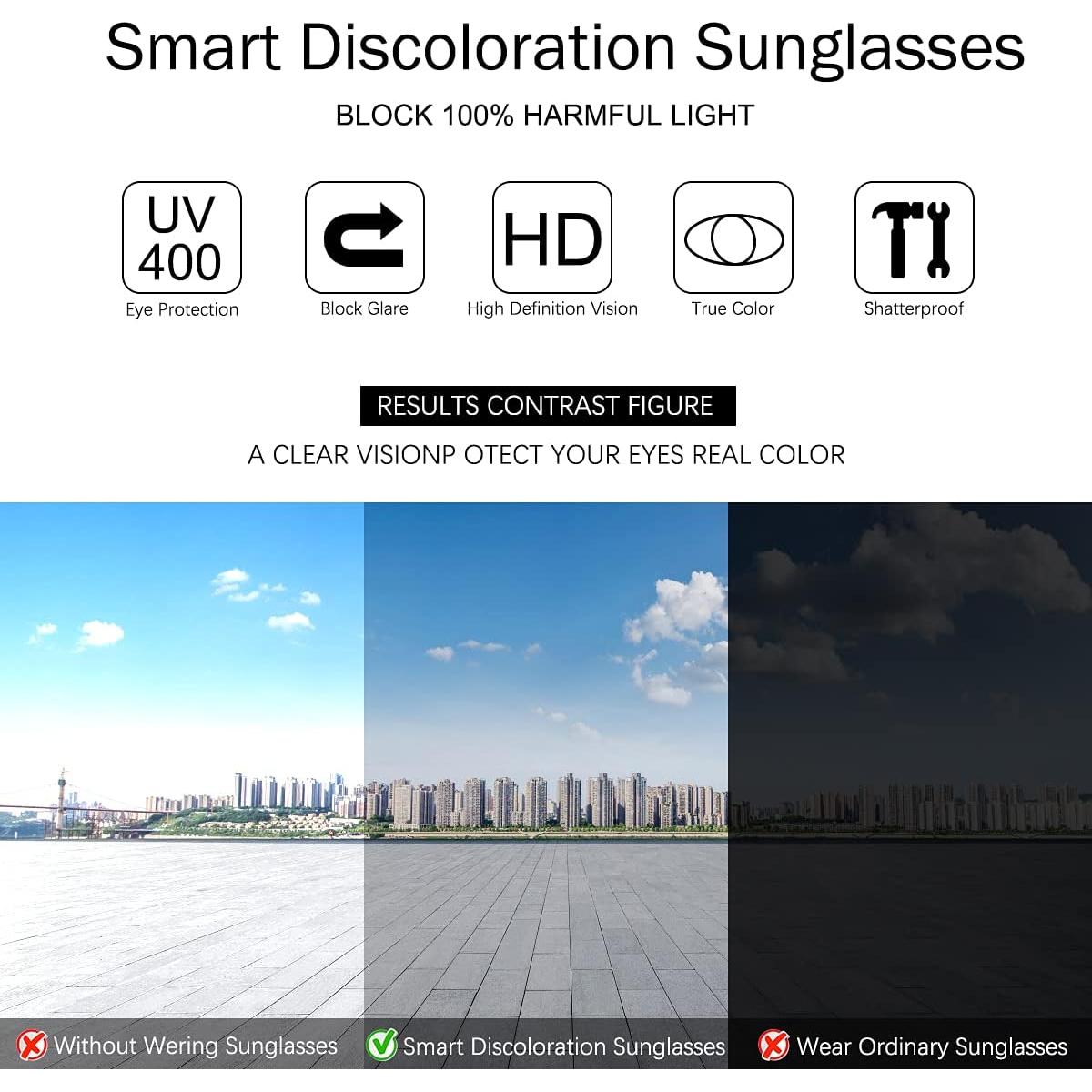 Gafas de sol fotocromáticas YIMI UV400 para deportes