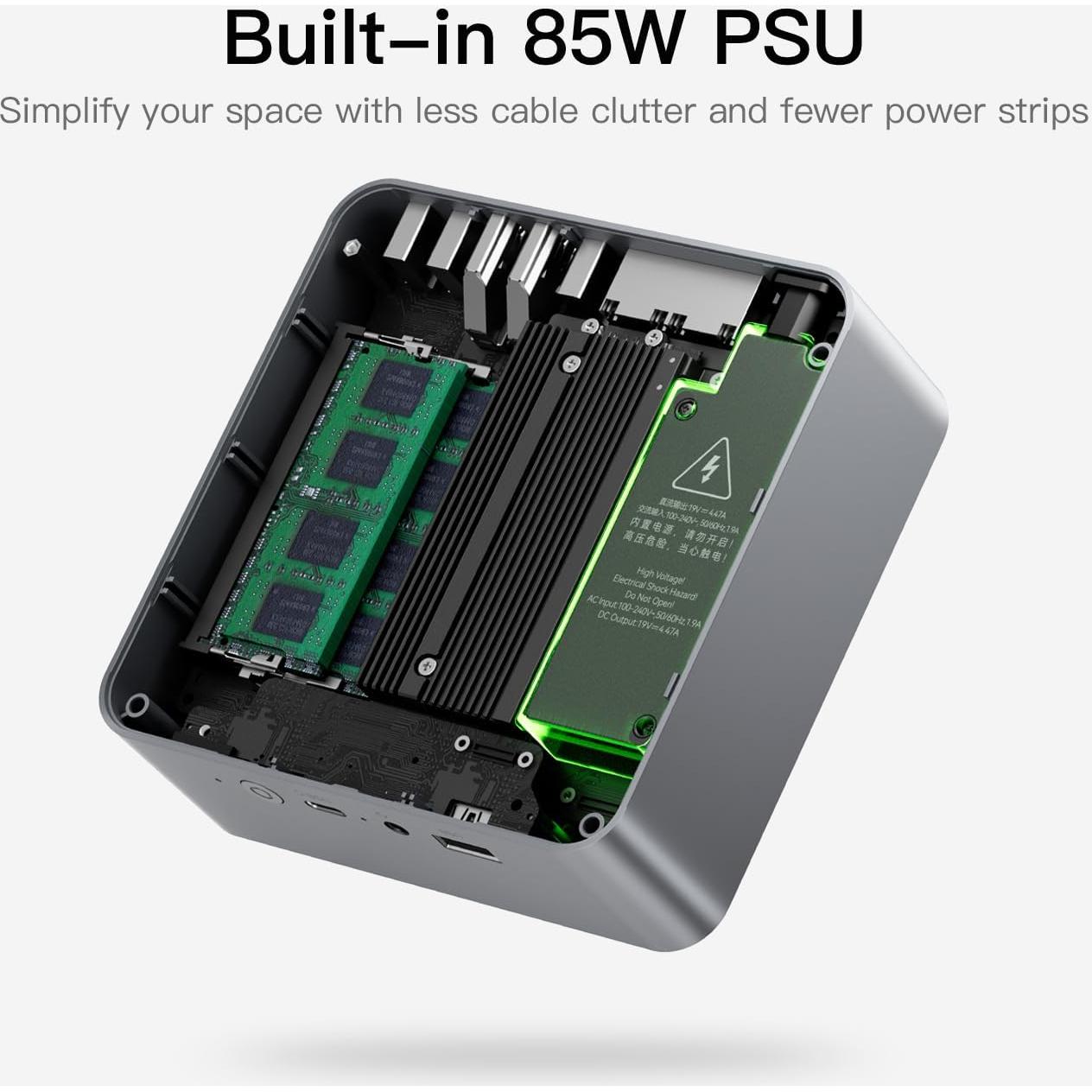 Mini PC Beelink EQR5, AMD Ryzen 7 5825U, 16GB RAM, 500GB SSD