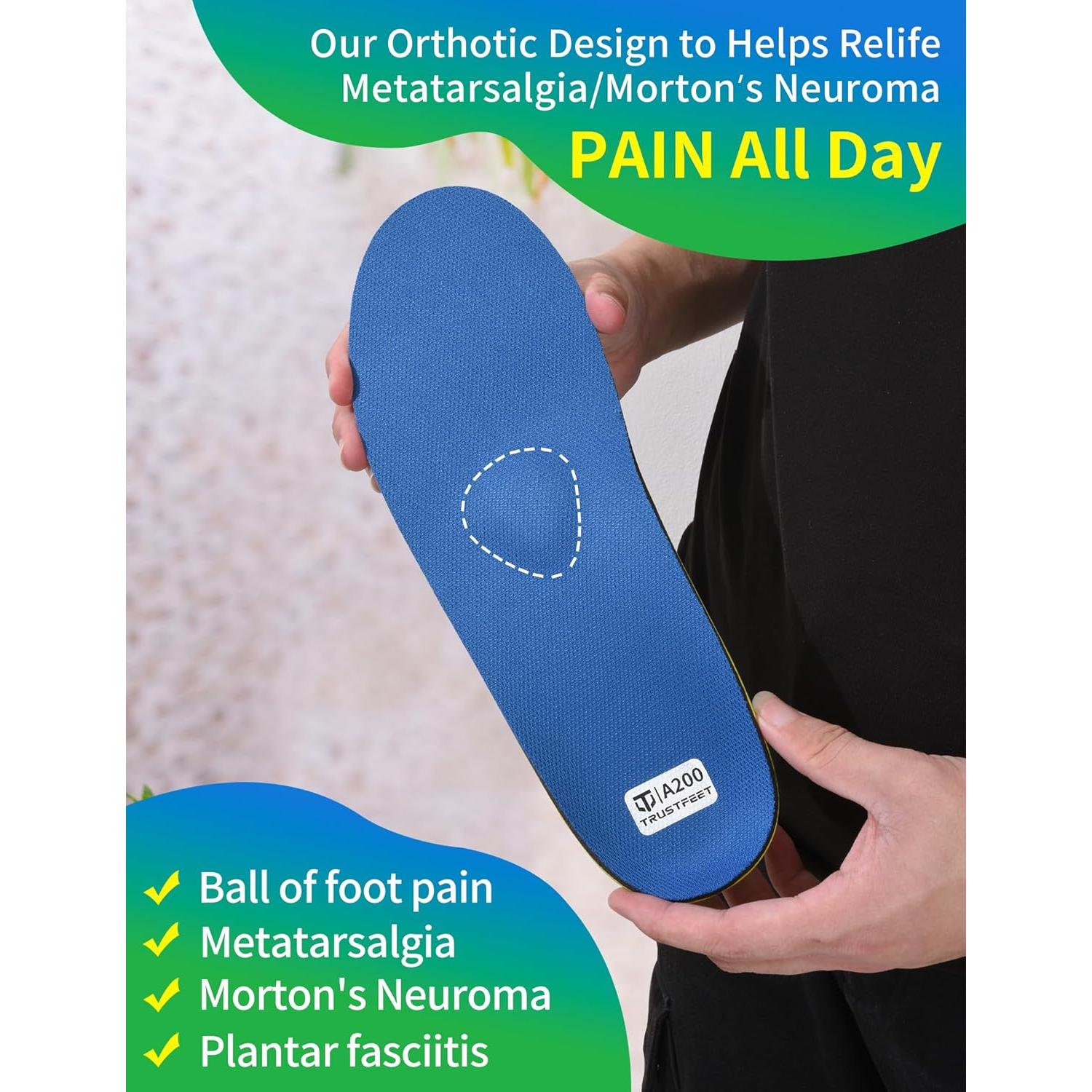Plantillas Ortopédicas Trustfeet para Alivio del Dolor Metatarsal
